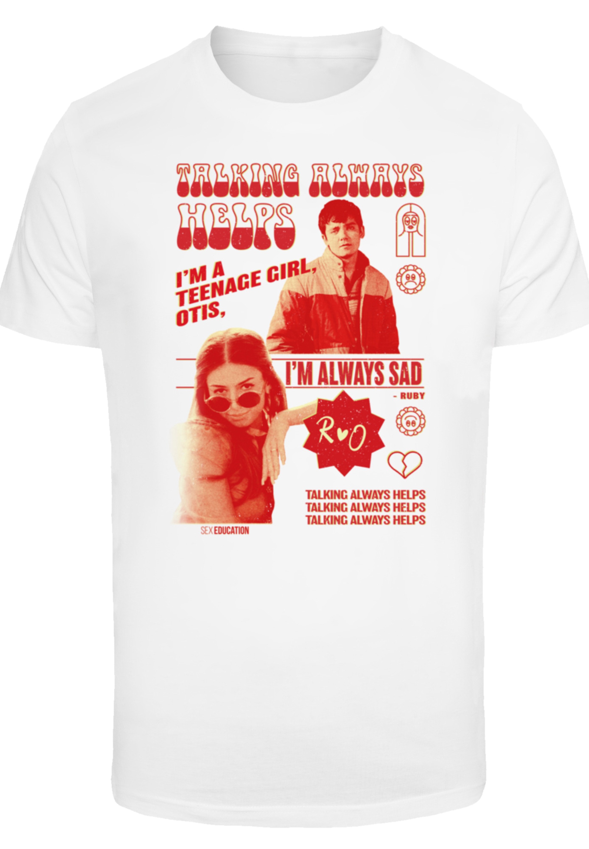 F4NT4STIC T-Shirt »Sex Education Otis Talking Helps Netflix TV Series«, Premium Qualität