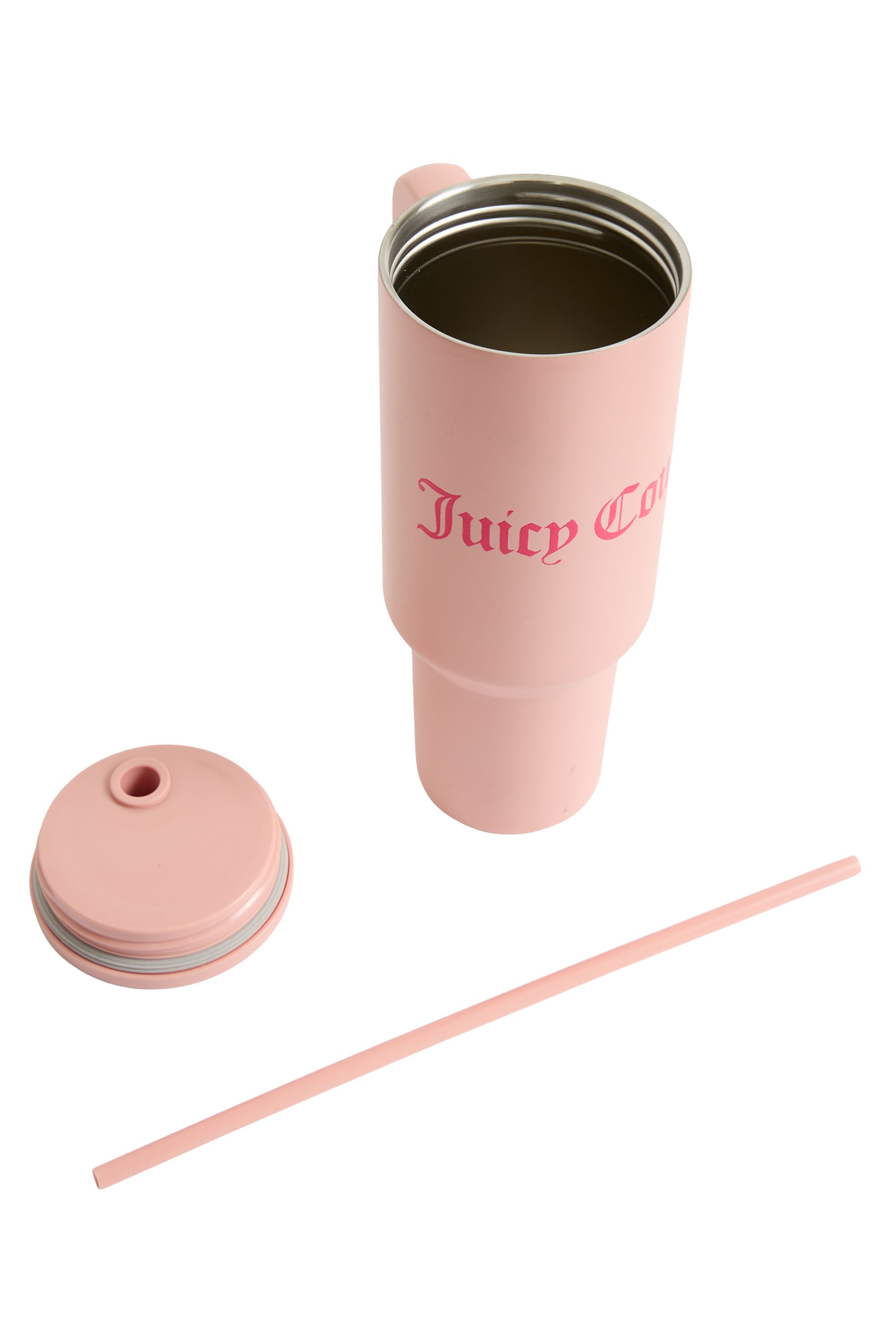 Juicy Couture Thermobecher »STEEL TUMBLER WITH STRAW Unisex«, Getränkebecher, große Tasse, mit Strohhalm, heiß kalt, Edelstahl, Sale