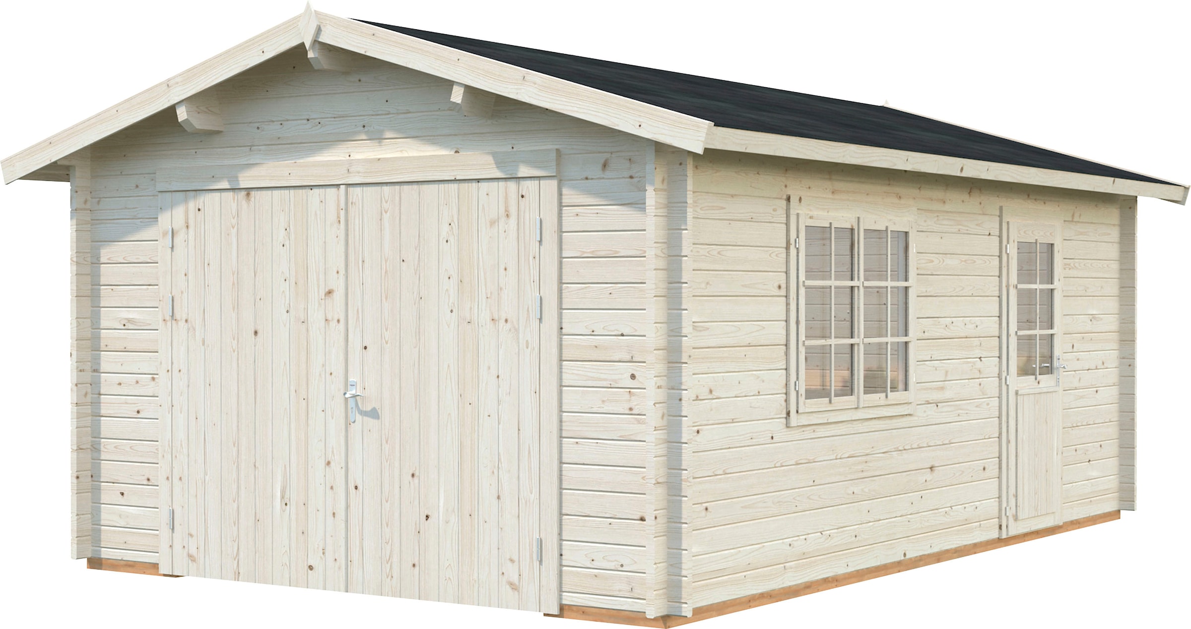 Garage »Roger«, BxTxH: 426x598x276 cm, mit Holztor, naturbelassen