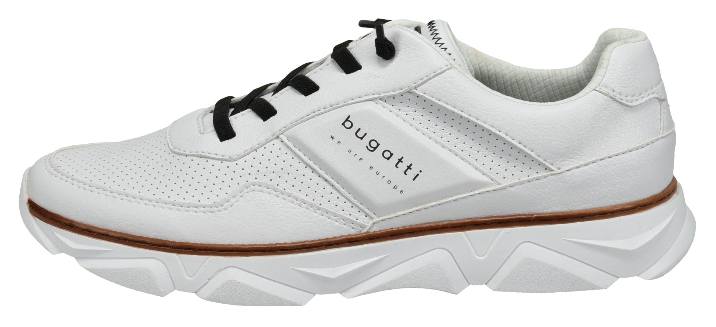 bugatti Slip-On Sneaker, Freizeitschuh, Halbschuh, Slipper mit Kontrast-Rahmenbesatz