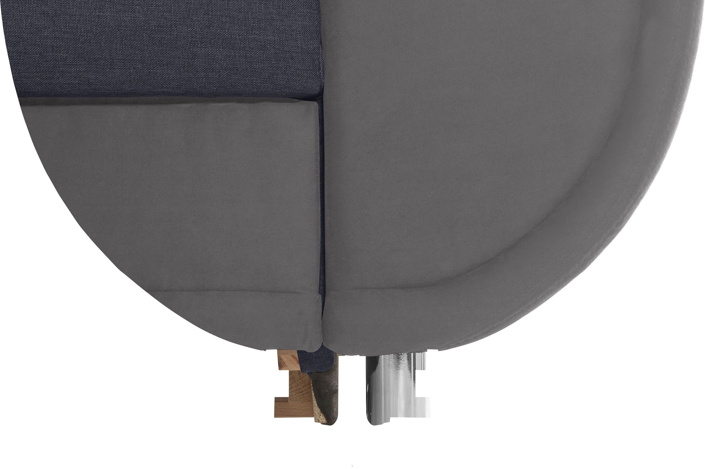 TRENDMANUFAKTUR Wohnlandschaft »Rondo 3, zeitlos und modern, im Materialmix, U-Form«, wahlweise für mehr Komfort mit Federkern, wahlweise mit Bettfunktion