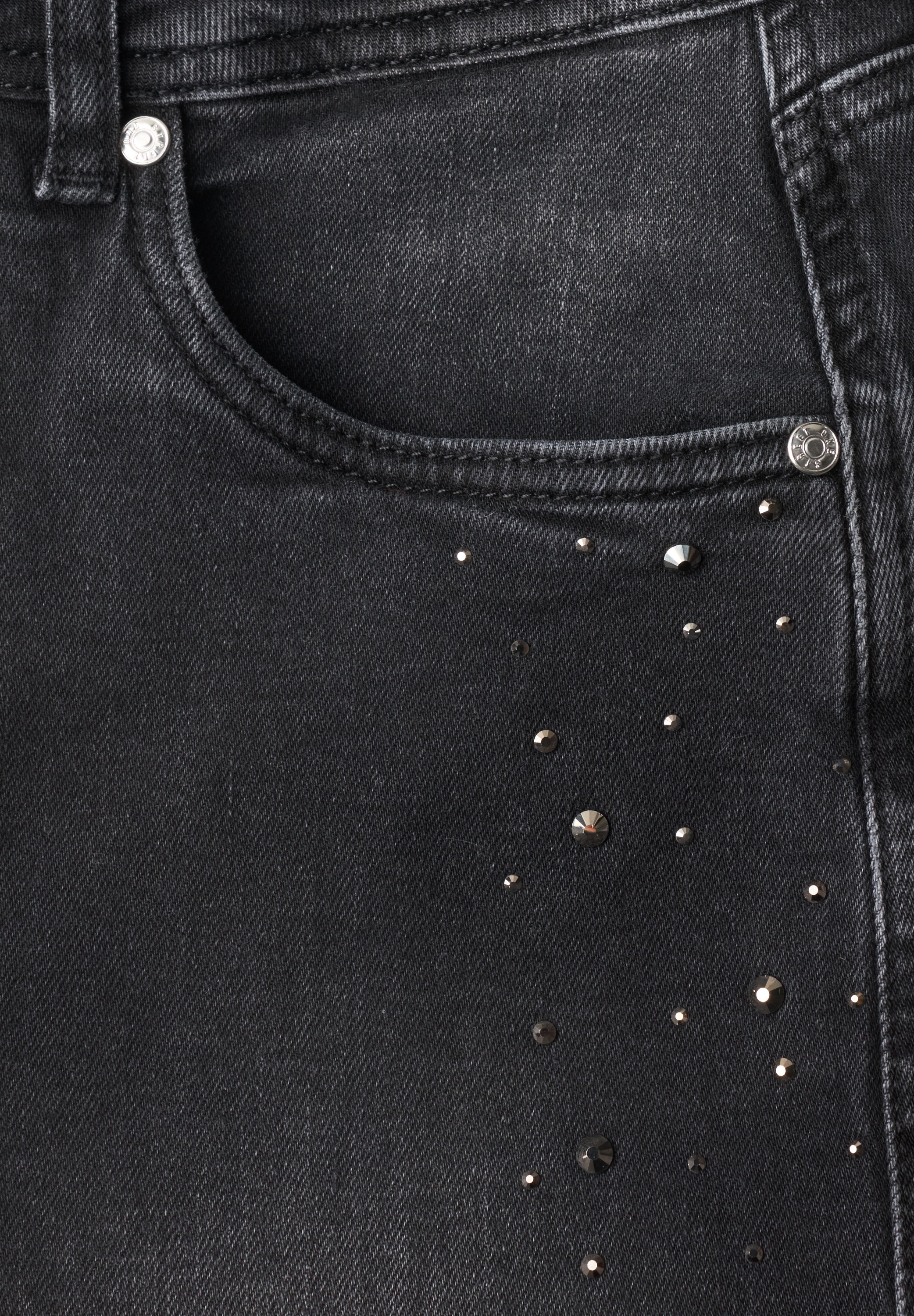 STREET ONE Loose-fit-Jeans mit Glitzerdetails