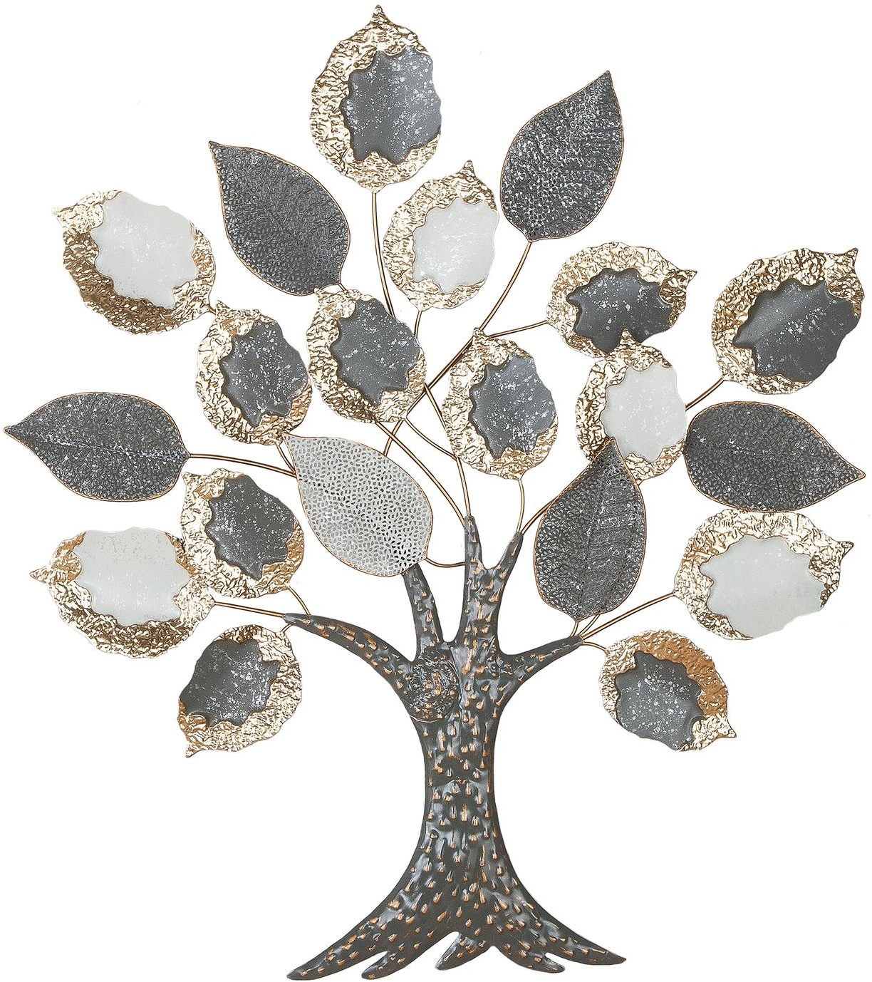 Casablanca by Gilde Wanddekoobjekt "Wandrelief, Baum, "Big Tree", Metall, grau" Wandrelief Big Tree Baum Naturmotiv Wanddeko Wohnzimmer