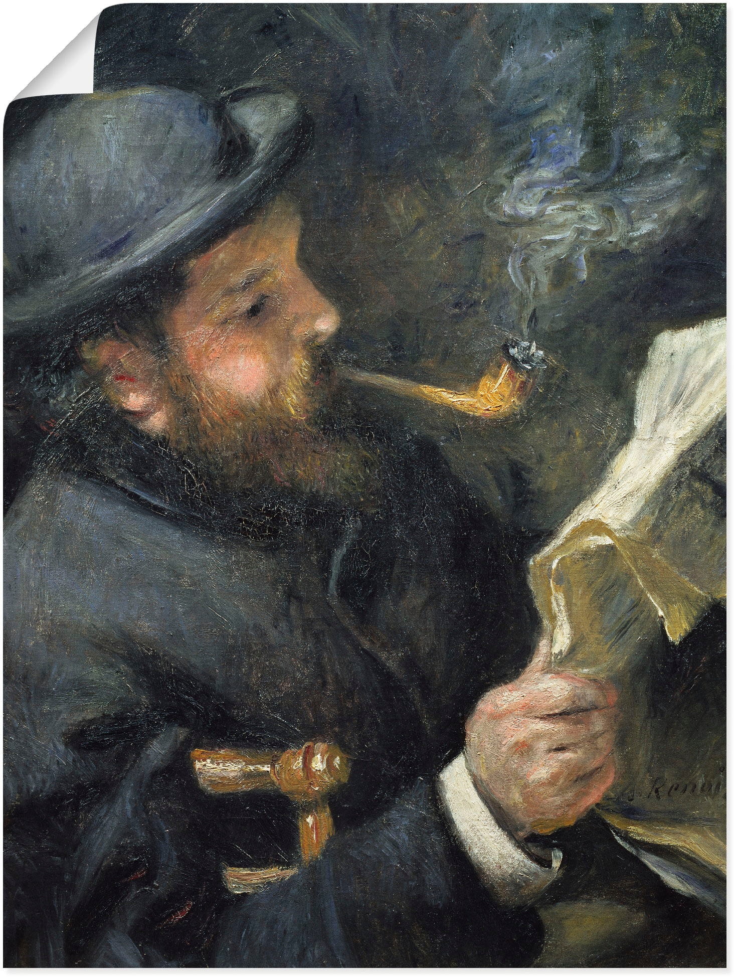 Artland Wandbild »Bildnis Claude Monet mit Pfeife«, Mann, (1 St.), als Leinwandbild, Poster in verschied. Größen