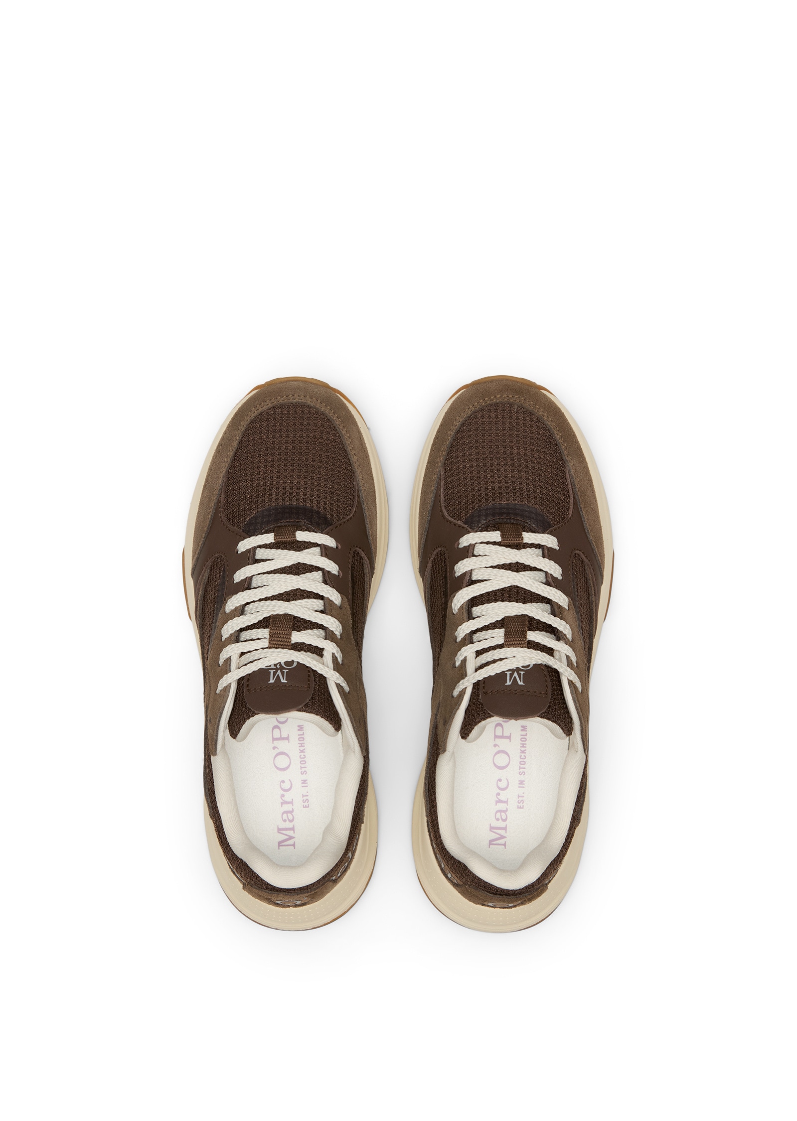 Marc O'Polo Sneaker »aus Rindleder mit Mesh-Einsatz«
