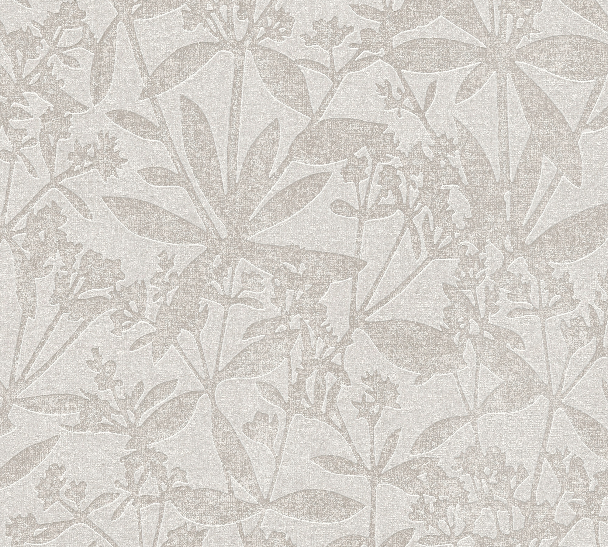 A.S. Création »Terra Tapete Blätter Floral« gemustert | matt | neutral strukturiert Natur-Tapete Landhaus Tapeten Wohnzimmer Schlafzimmer Küche modern