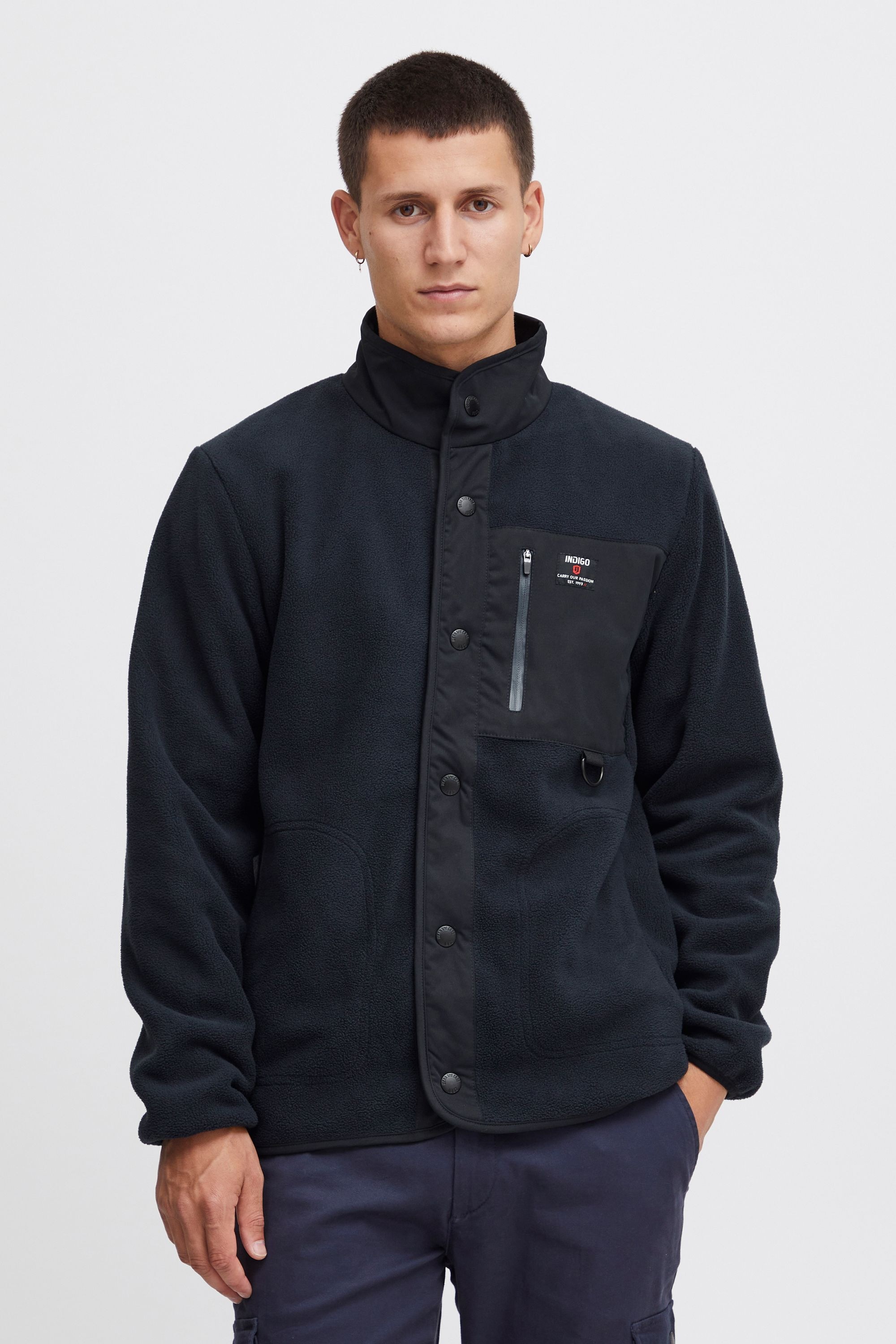 Fleecejacke INDICODE "Fleecejacke IDMajsol", Herren, Gr. XXL, blau (navy), Obermaterial: 100% Polyester PES., Jacken Fleecejacke 2