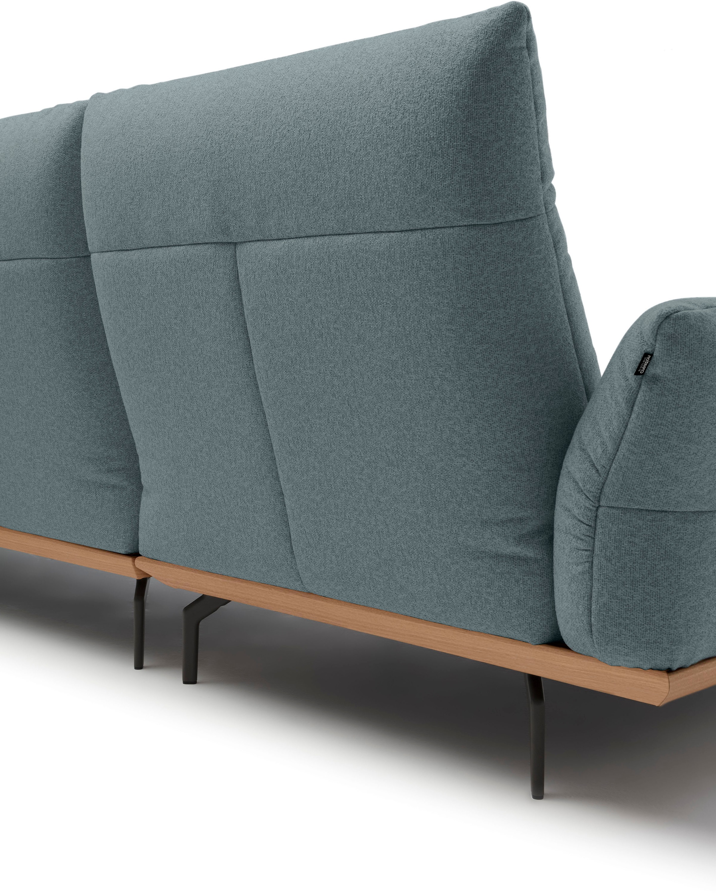 Creation BY ROLF BENZ Ecksofa »CR.460«, Sockel in Eiche, Alugussfüße in umbragrau, Breite 298 cm