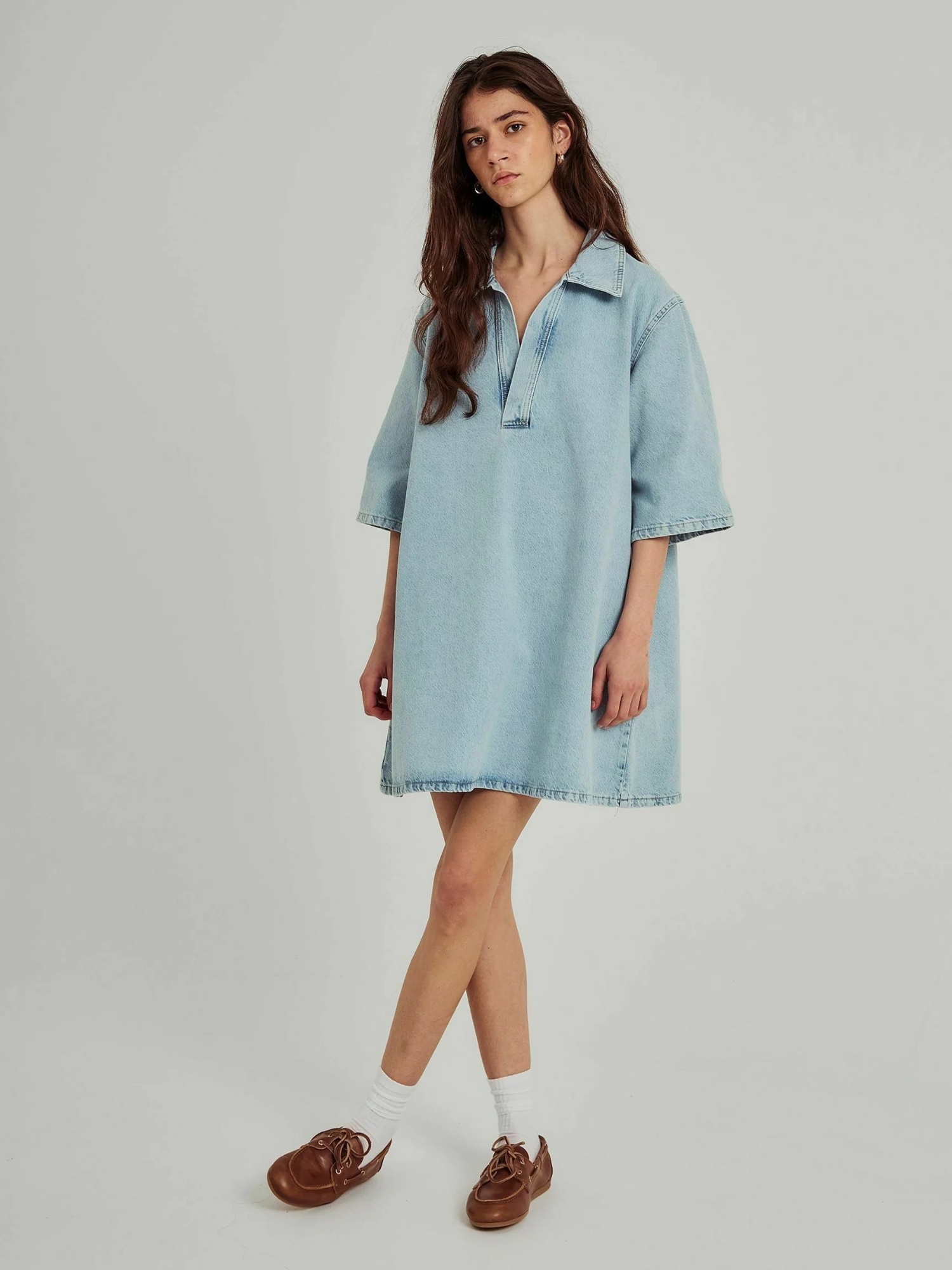 NORR Jeanskleid »NORR Dress Hannali V-neck Denim«