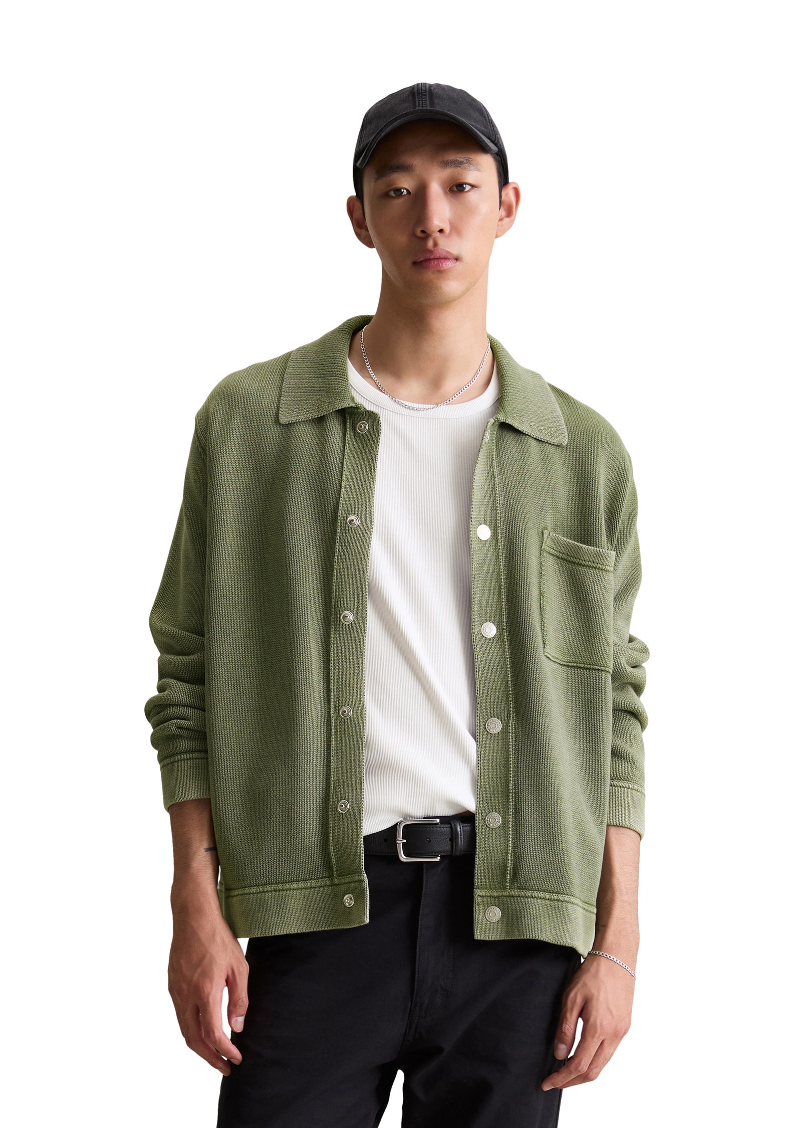 Marc OPolo DENIM Cardigan "in Jeansjacken-Optik" günstig online kaufen