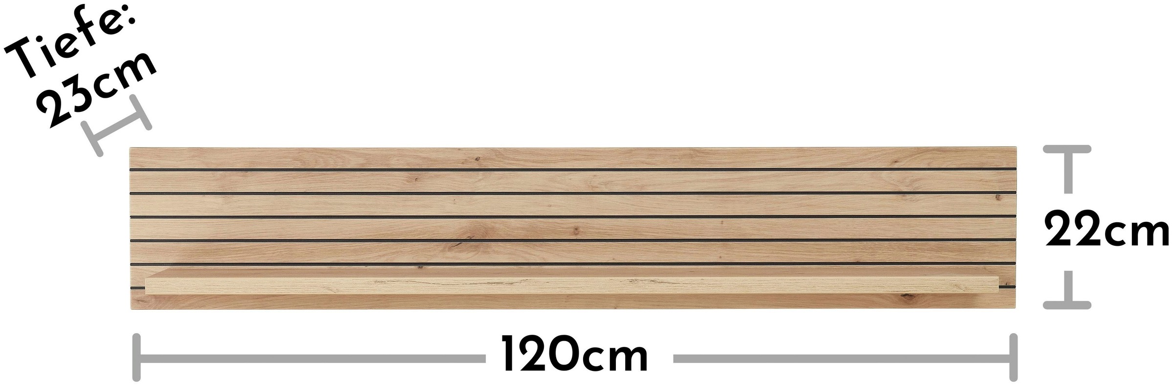 Innostyle Wandboard »Core, Wandbord Maße B/H/T 120x22x23 cm«, (1 St.), Wandbord mit 1 Boden inkl. LED Beleuchtung