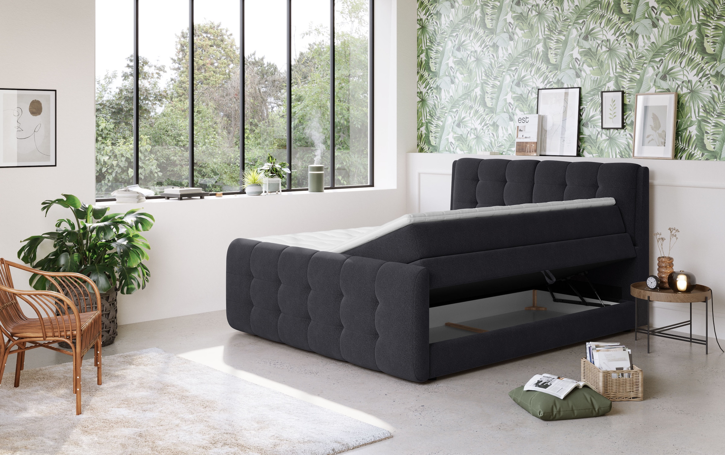 COTTA Boxspringbett »Fort mit Bettkasten, inkl. Topper«, erhältlich in verschiedenen Breiten (160cm, 180cm & 200cm)