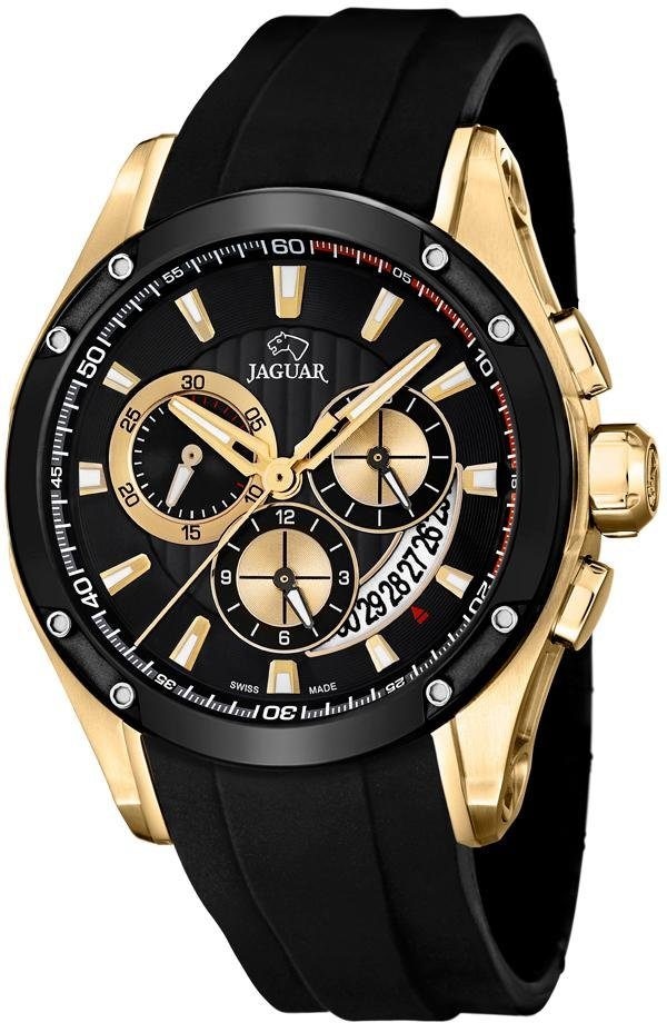Jaguar Chronograph »Special Edition«, (Set, 3 tlg., mit Wechselband und Werkzeug), Armbanduhr, Herrenuhr, Saphirglas, Swiss Made, ideal auch als Geschenk