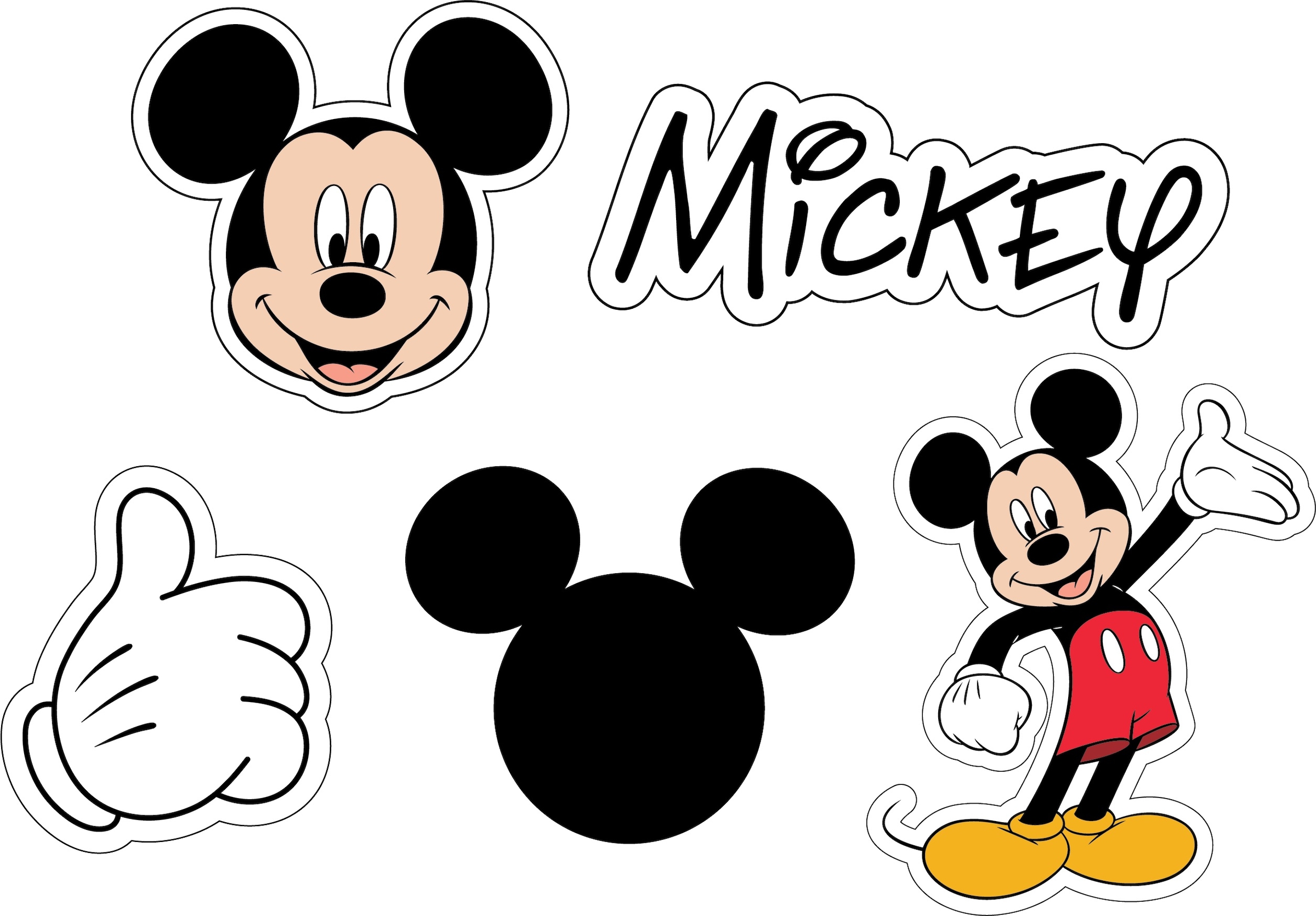 Crocs Schuhanstecker "Jibbitz™ Mickey Pant" Set, Kein Spielzeug. Nicht für Kinder unter 3 Jahren geeignet, 5 Stk., Charm, Anstecker für Crocs Schuhe