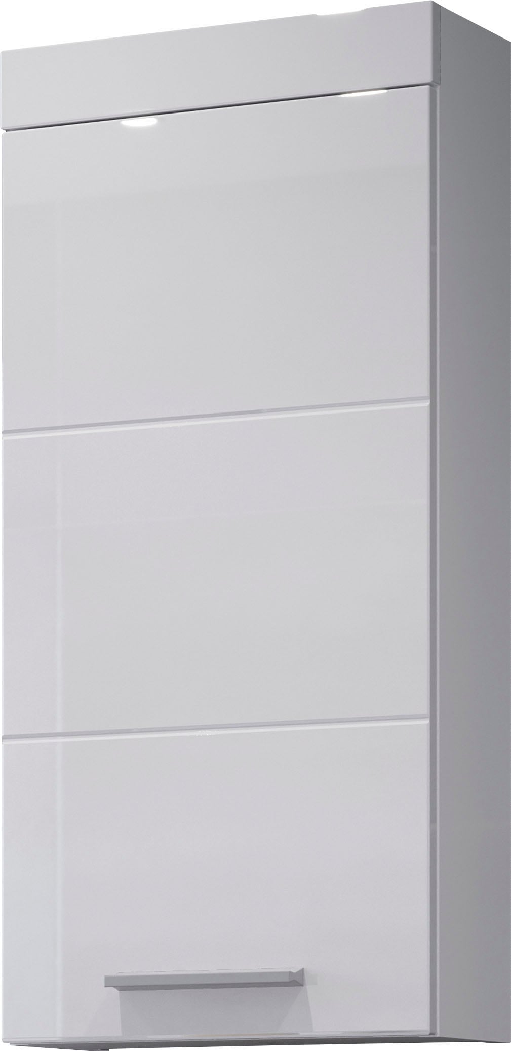 welltime Hängeschrank »Dormoletto« Weißer Badschrank mit waagerechter Fräsung - Maße (B/T/H) 35/16/75 cm