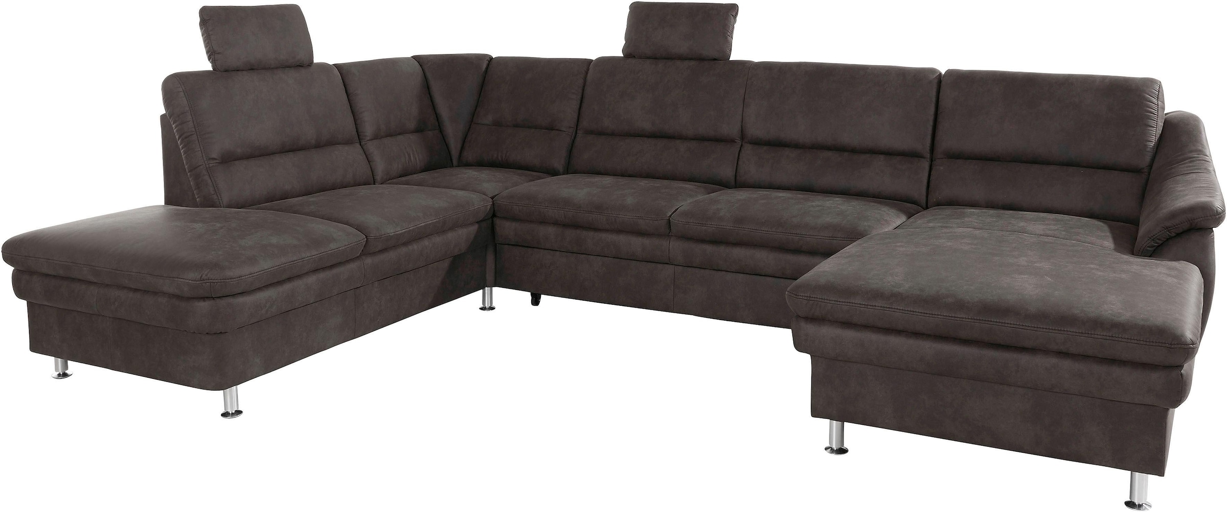 sit&more Wohnlandschaft »Cardoso U-Form«, mit Federkern und Kopfstützen, mit Bettfunktion und Relaxfunktion