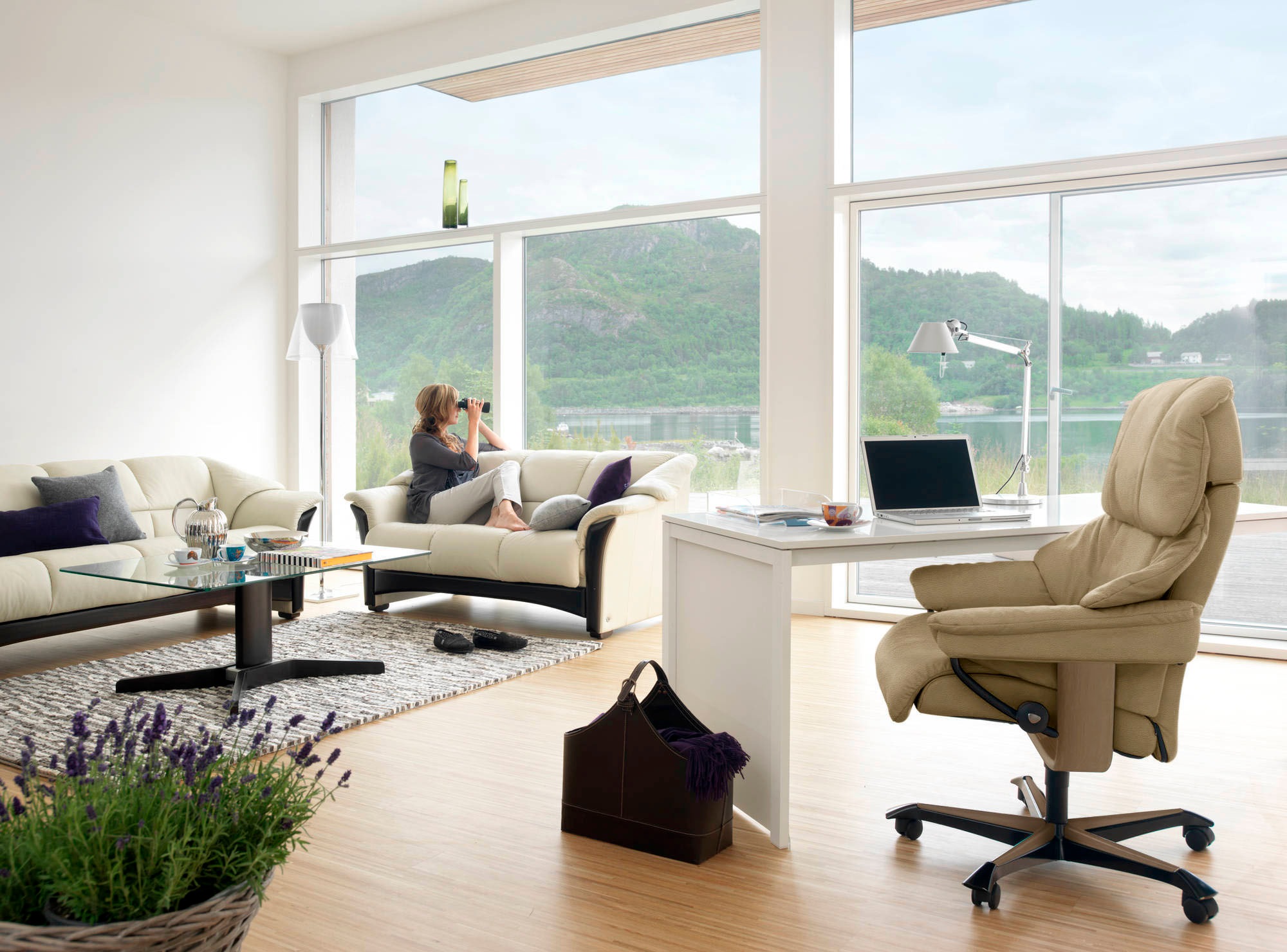 Stressless® Relaxsessel »Reno«, mit Home Office Base, Größe M, Gestell  Eiche bestellen | BAUR