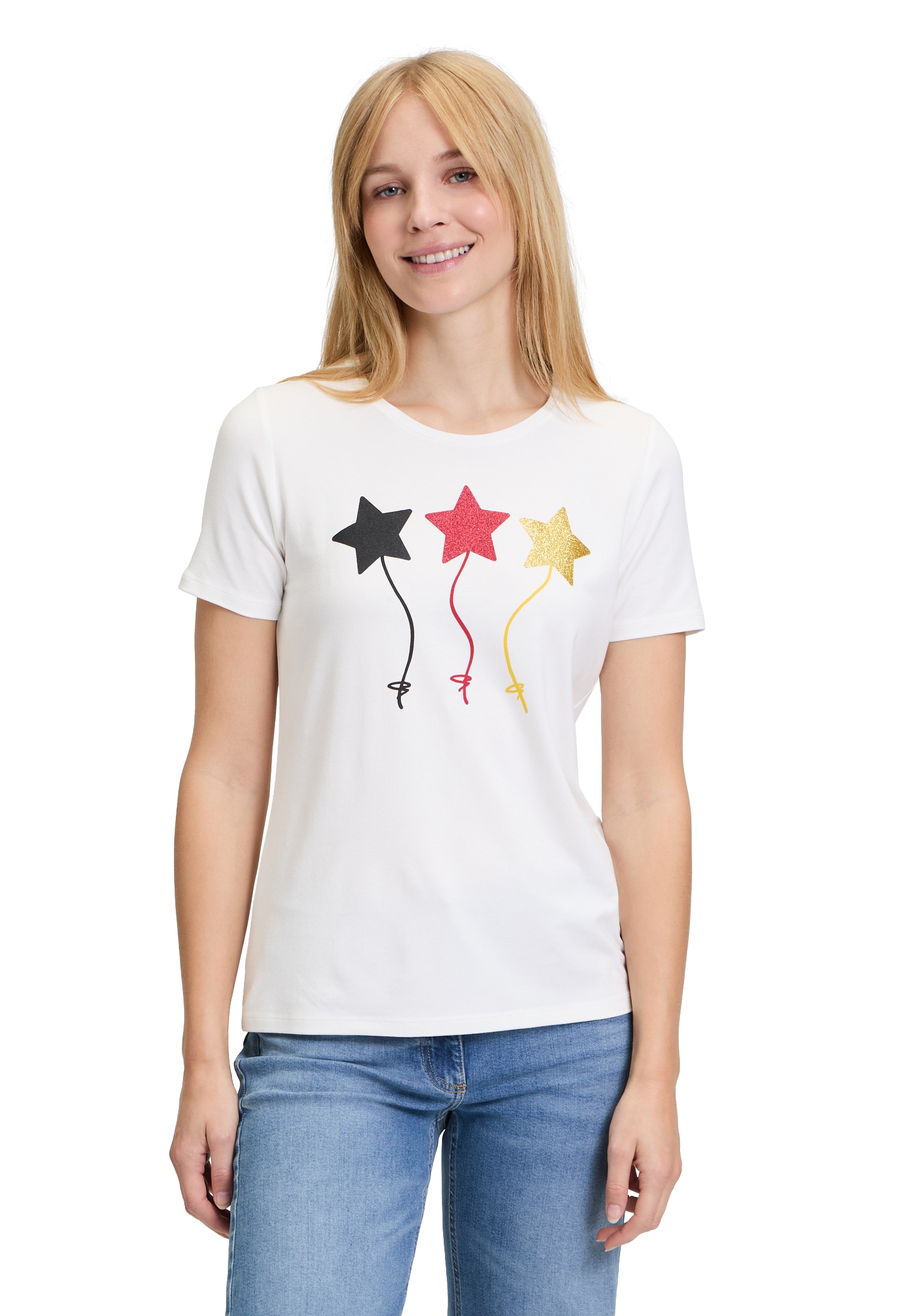 Betty Barclay Kurzarmshirt "Betty Barclay Basic Shirt mit Sternen", Druck günstig online kaufen