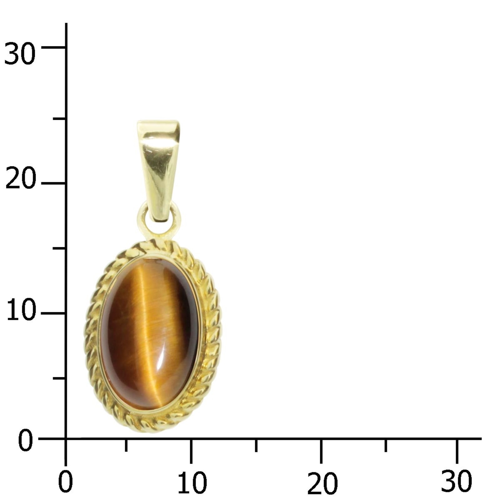OSTSEE-SCHMUCK Kettenanhänger »- Julie - Gold 333/000 - Tigerauge«