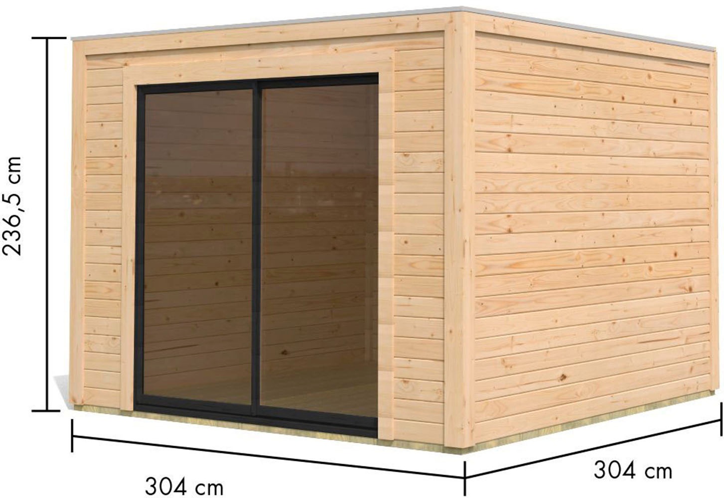 Karibu Gartenhaus »"Ditsche 1"«, naturbelassen oder terragrau