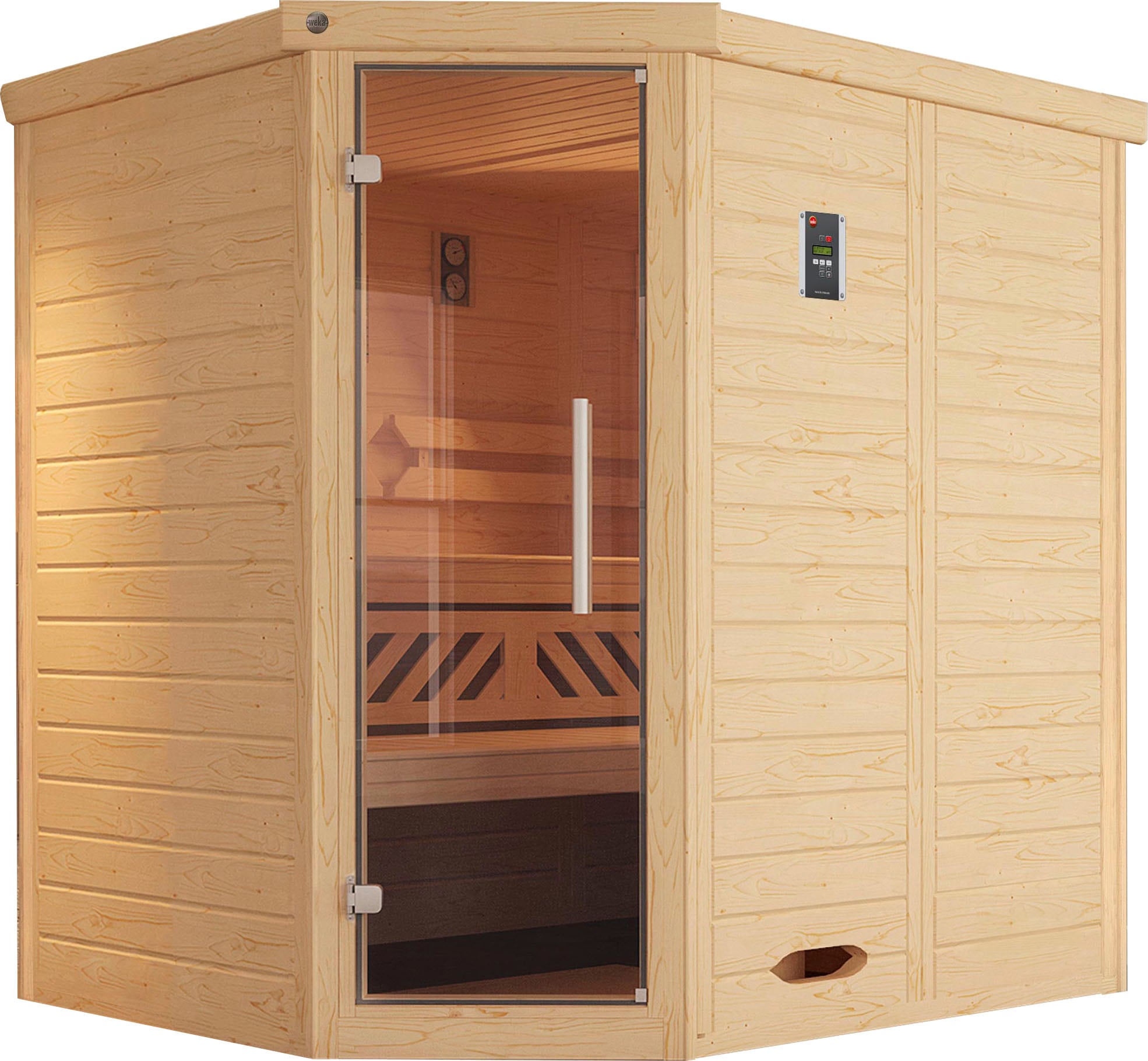 WEKA Sauna "Kemi", Saunaofen, externe Steuerung, 7,5 kW, beige, Saunen, 7,5 kW-Ofen mit digitaler Steuerung