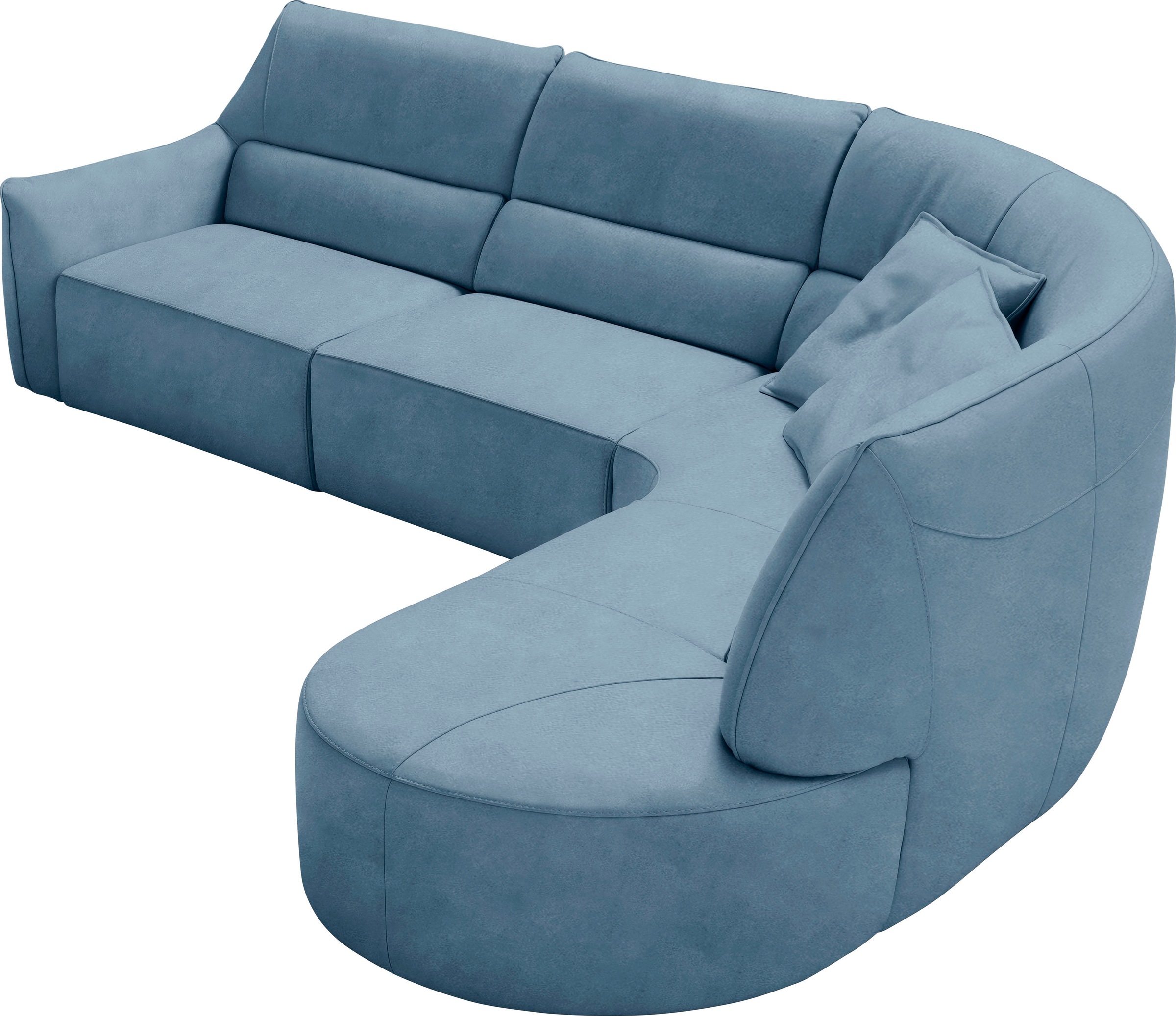 Thumbnail - Egoitaliano Ecksofa "Puffy, extravagant & edel, Retro Designsofa, hoher Sitzkomfort, L-Form" mit Ottomane, wahlweise mit...