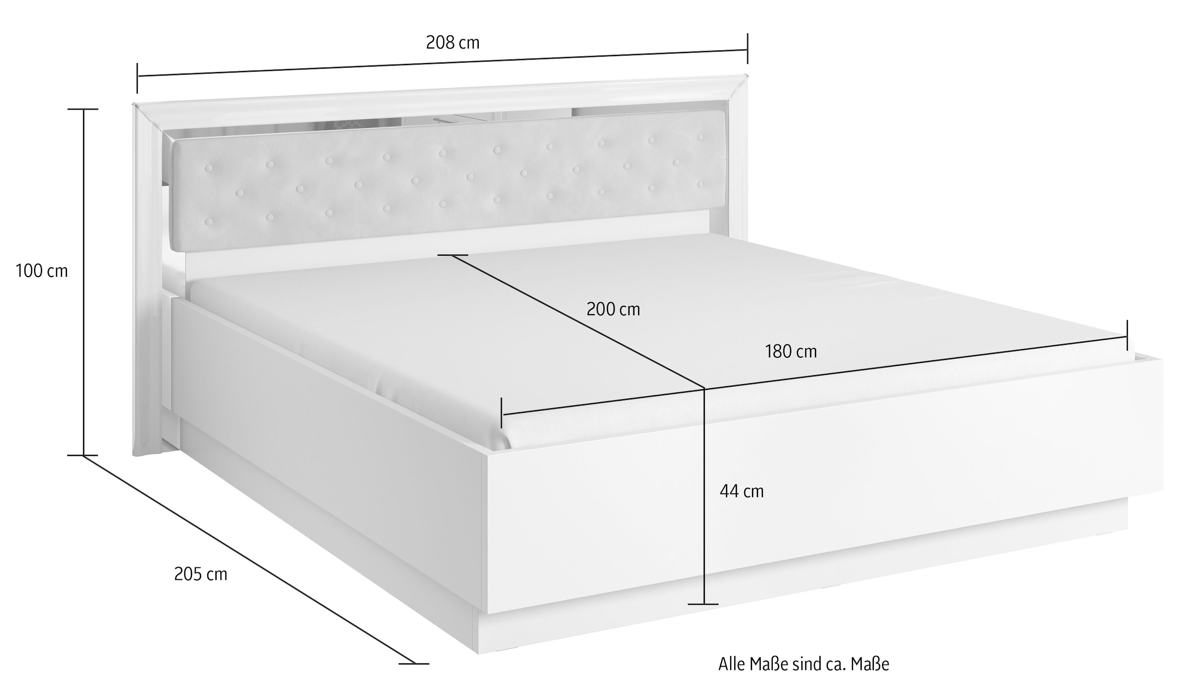 Leonique Schlafzimmer-Set »Arno«, | mit BAUR (4 Spiegelfolie silber-oder kaufen St.), goldfarbener