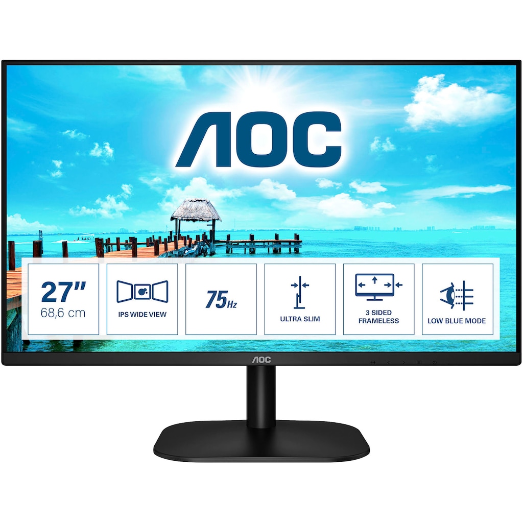 AOC LED-Monitor »27B2H/EU«, 67 cm/27 Zoll, 1920 x 1080 px, Full HD, 4 ms Reaktionszeit, 75 Hz