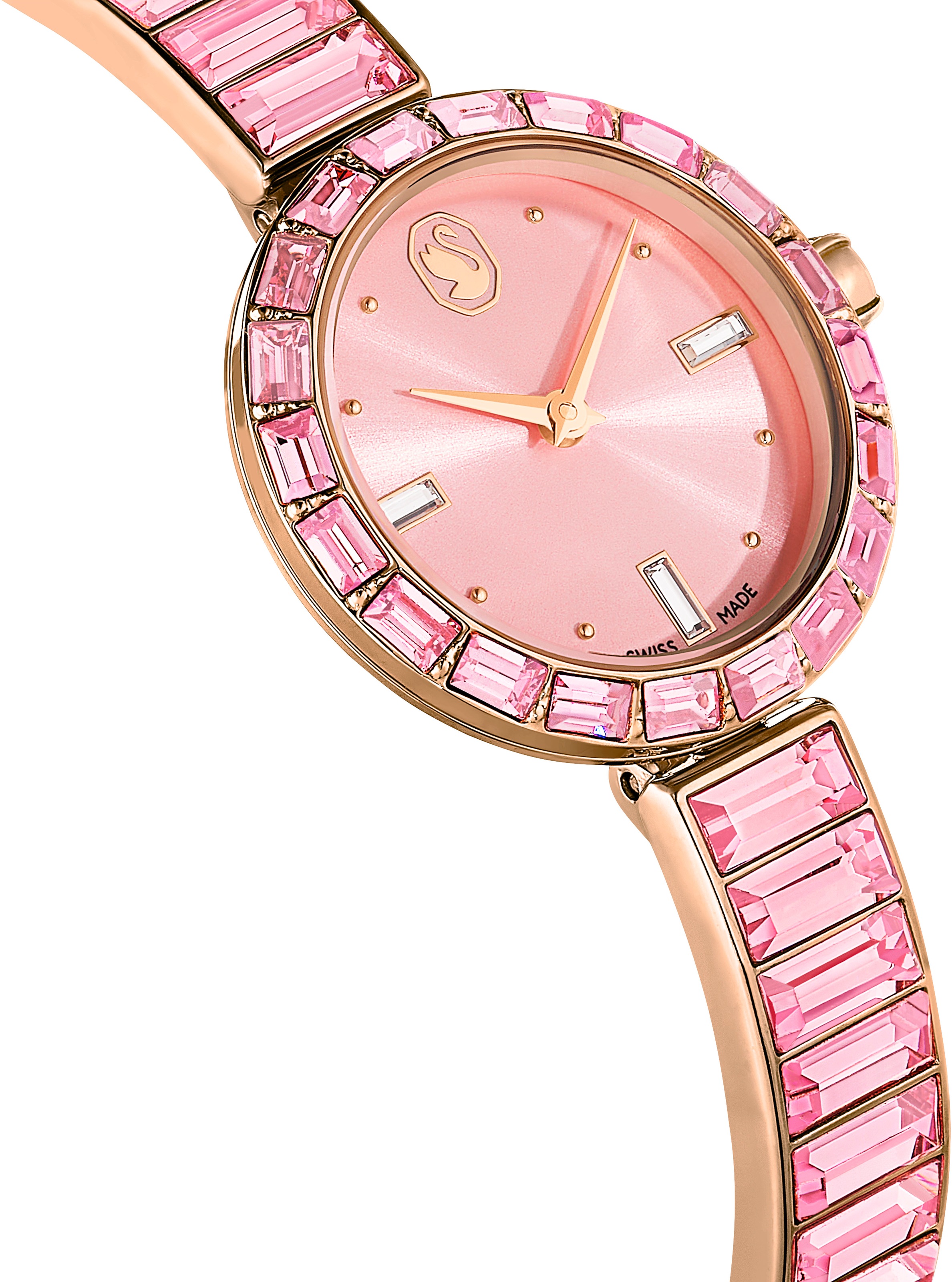 Swarovski Quarzuhr »MATRIX BANGLE«, Armbanduhr, Damenuhr, analog, Swarovski®-Kristalle, Swiss Made