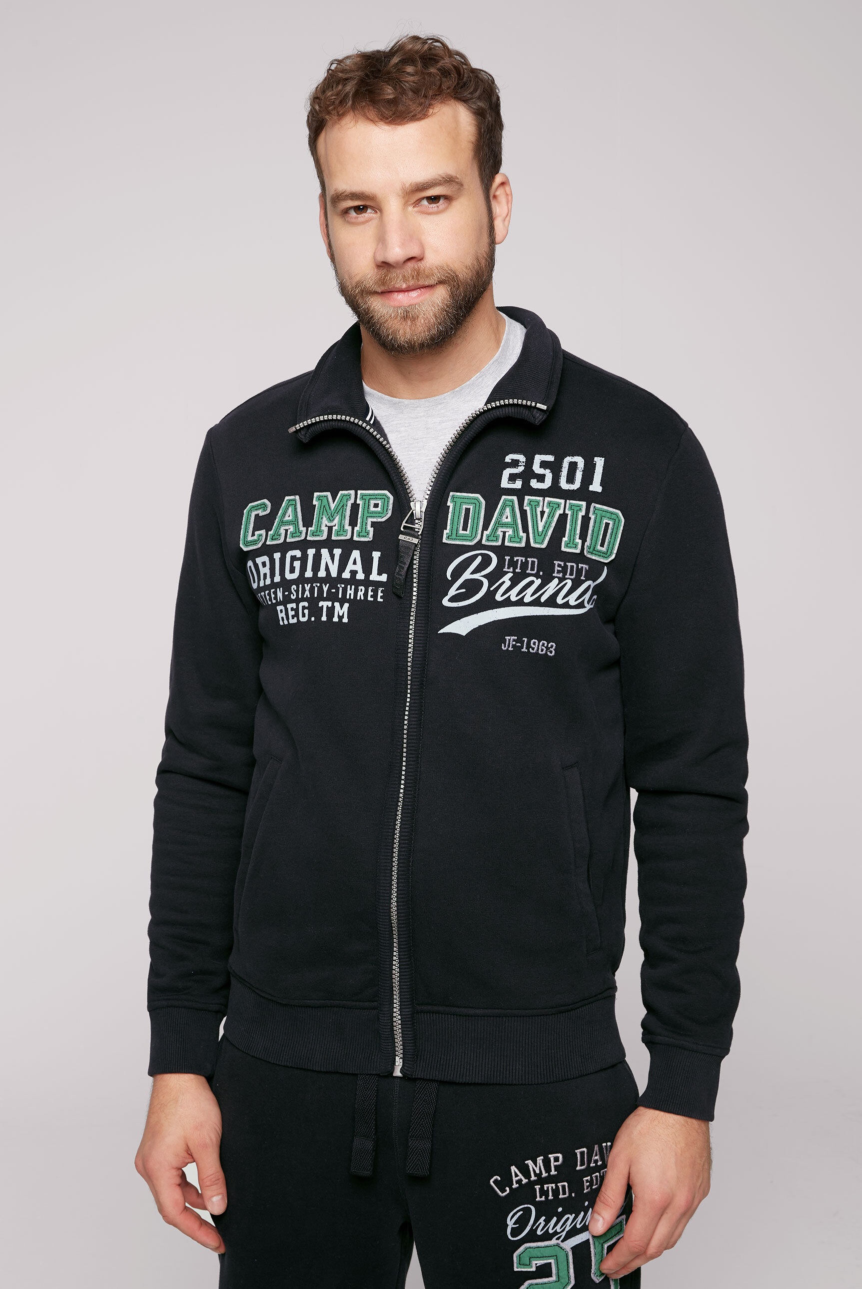 CAMP DAVID Sweatjacke, mit weicher Innenseite