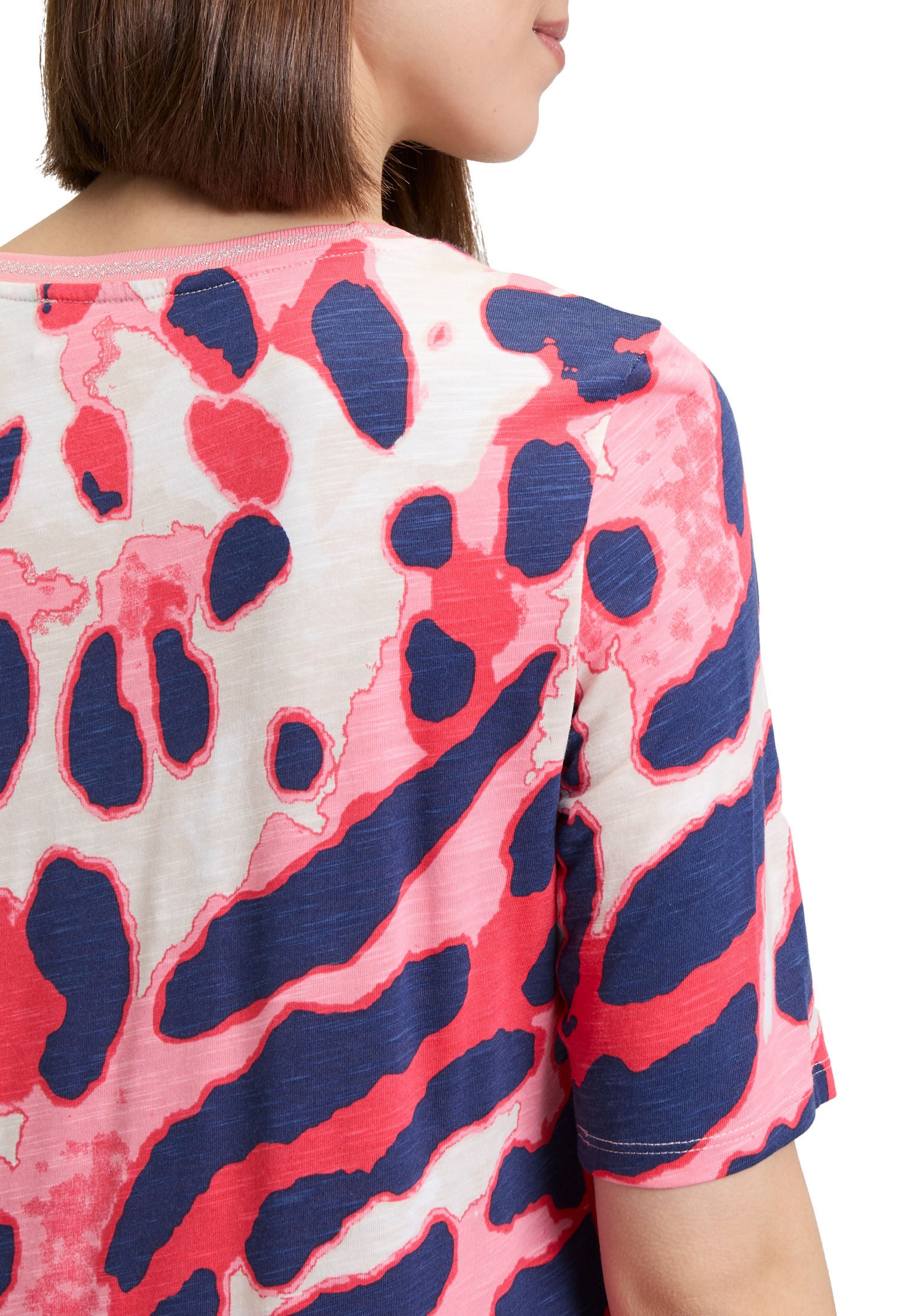 Betty Barclay Kurzarmshirt »Betty Barclay Damen Basic Shirt mit Print«, (1 tlg.), Rippbündchen
