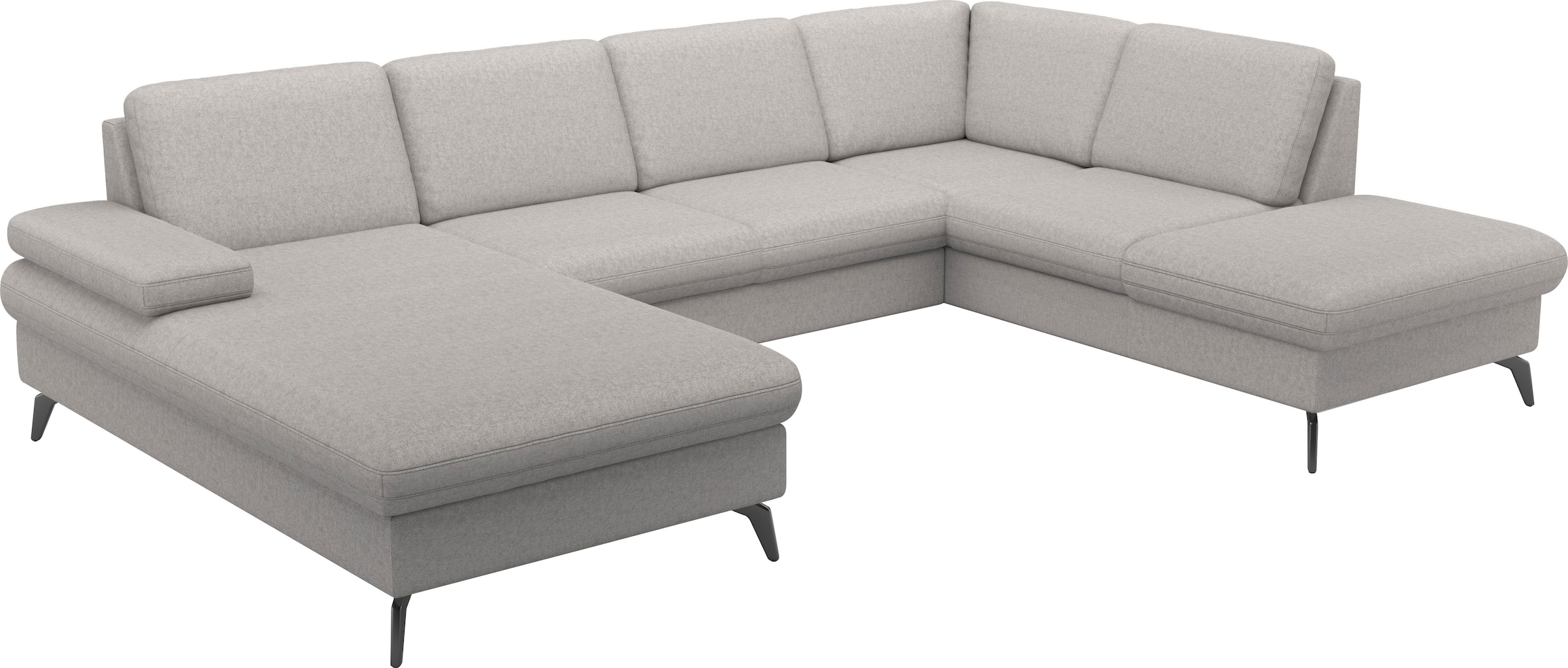 sit&more Wohnlandschaft »Morris Jubi U-Form«, inkl. Armteilfunktion und 1 Zierkissen, wahlweise mit Bettfunktion