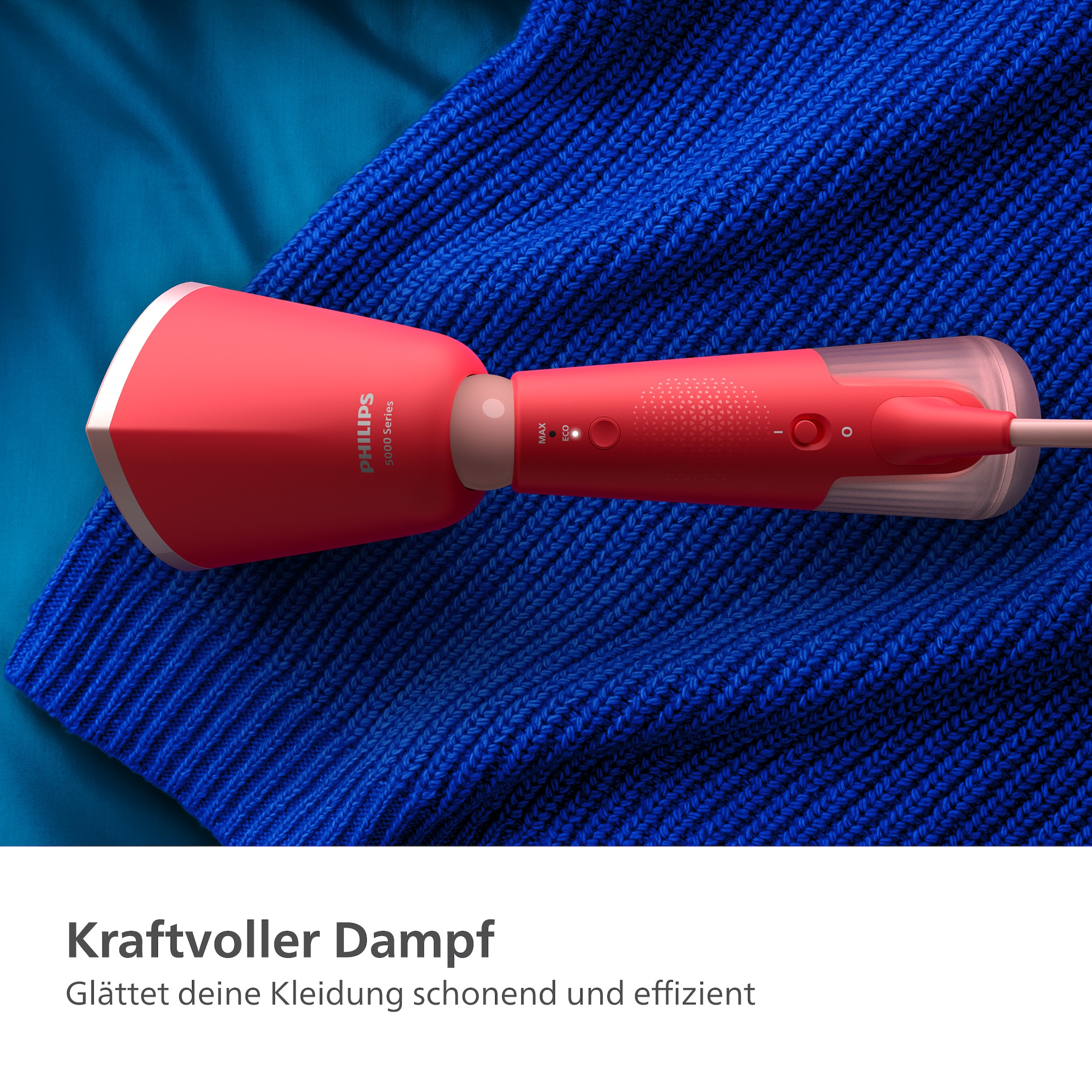 Philips Dampfbürste »STH5020 "Styler", 120 ml abnehmbarer Wassertank, Metallplatte«, 1400 W, Steamer im schlanken Design, 2-in-1 Handschuh und Tasche inkl.