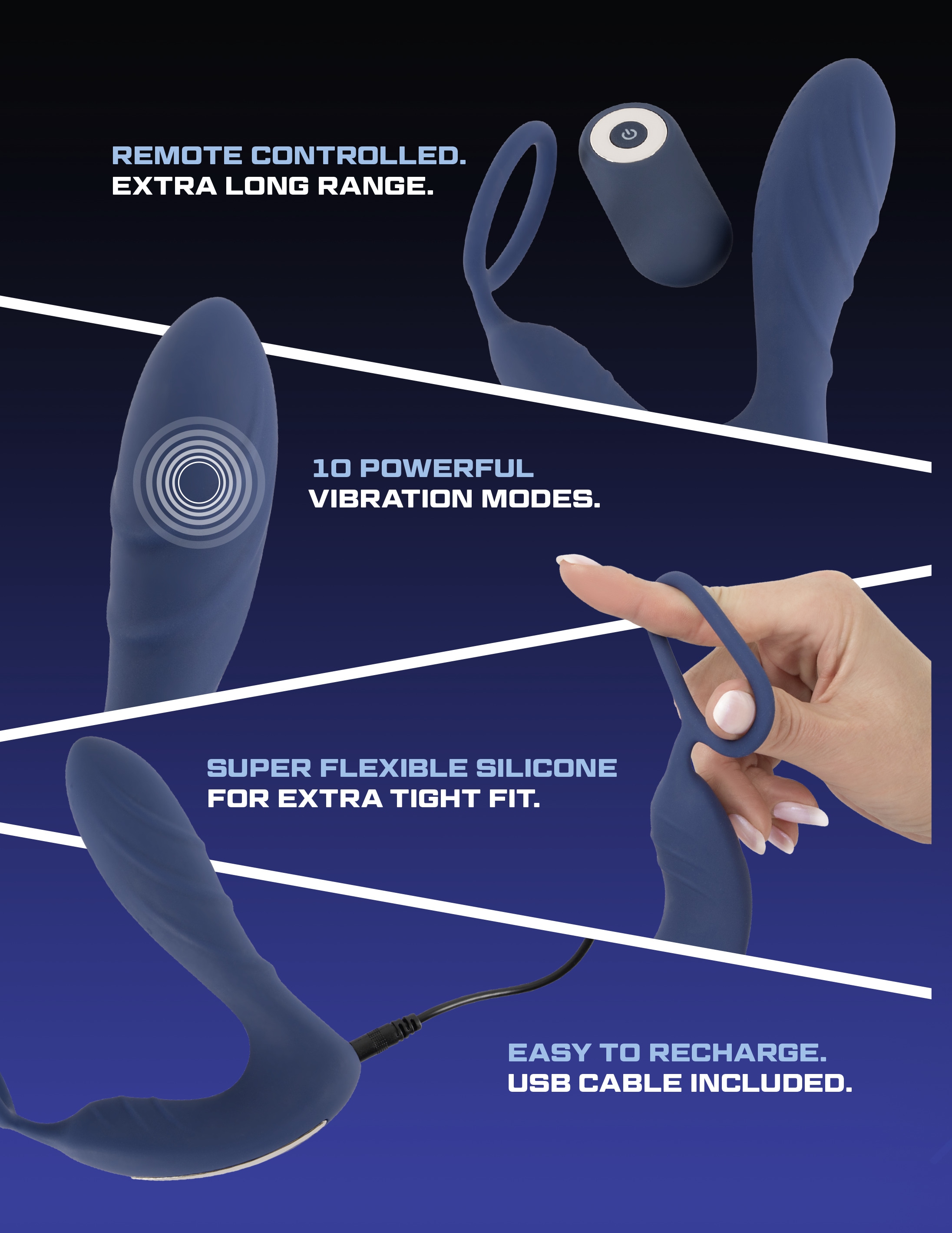 You2Toys Anal-Stimulator »Analplug Vibrating Prostate Plug with cockring« ()