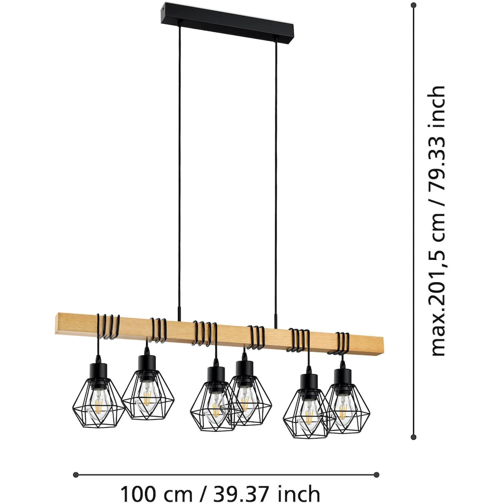 EGLO Pendelleuchte »TOWNSHEND 5«, 6 flammig-flammig