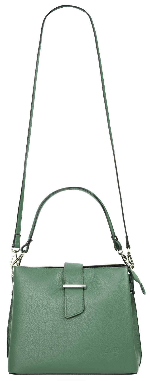Cluty Henkeltasche, echt Leder, Made in Italy