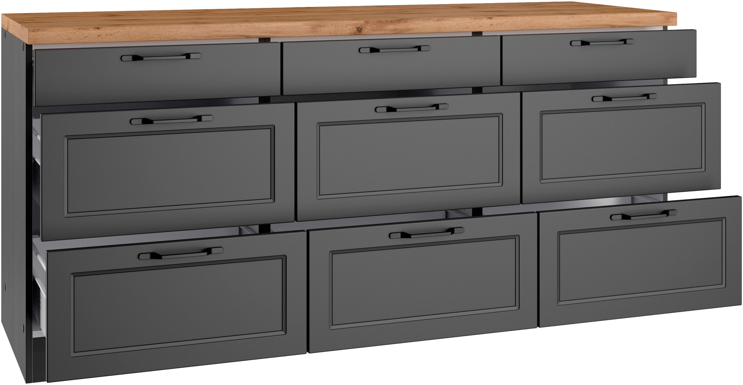KOCHSTATION Unterschrank »KS-Lana« Breite 180 cm