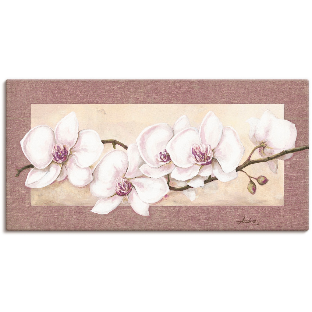 Artland Wandbild »Orchideenzweig_in Beerentönen«, Blumen, (1 St.)