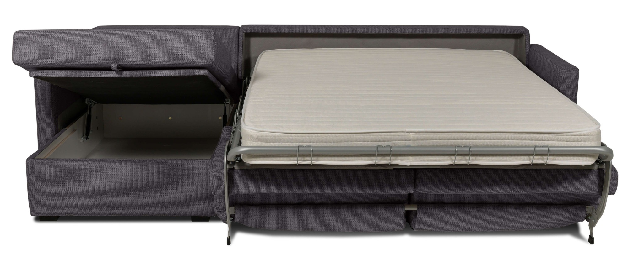 Places of Style Schlafsofa »GOLDPOINT Ecksofa 264 cm, Liegefläche (140/200cm), L-Form,«, Bettfunktion, Bonell-Federkernmatratze und Dauerschläfer-Funktion