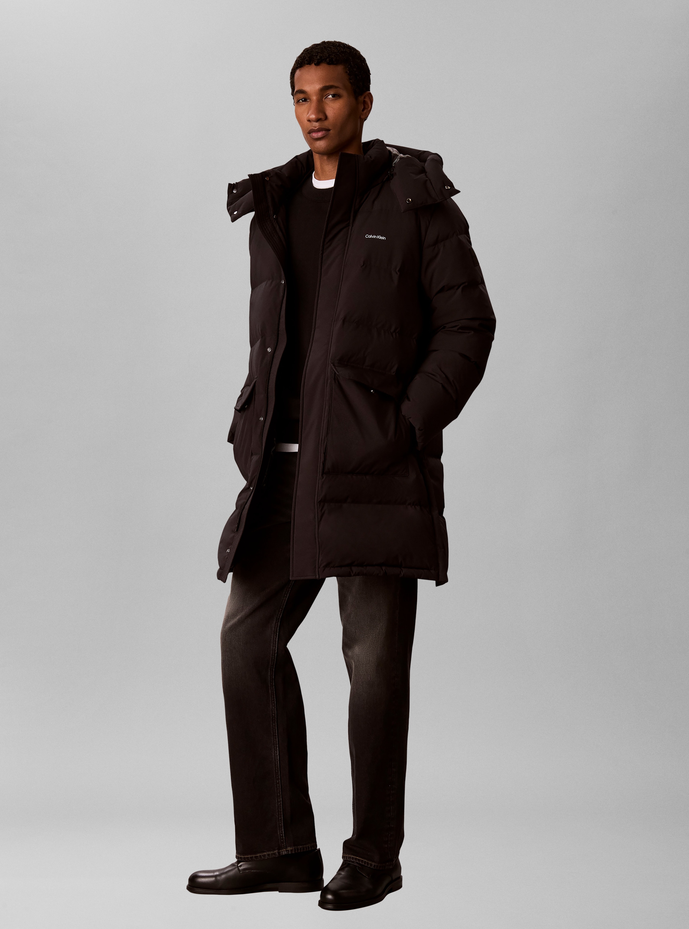 Calvin Klein Steppmantel »LS CLASSIC BONDED DOWN LONG« Regular fit mit Kapuze