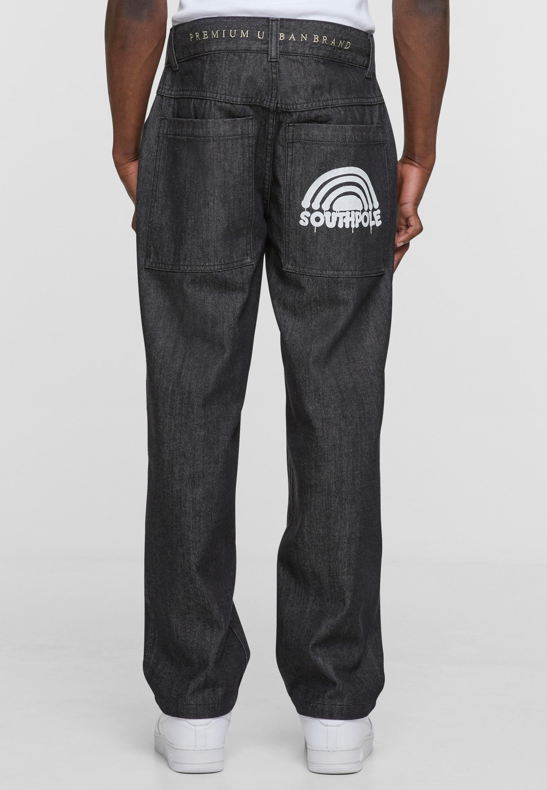 Southpole Bequeme Jeans »Southpole Herren Southpole Spray Logo Denim«, (1 tlg.)