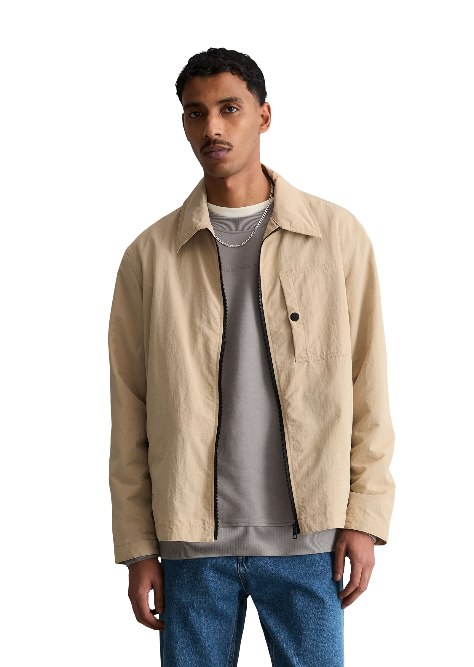 Marc OPolo DENIM Outdoorjacke "aus wasserabweisendem Recycling-Material" ohne Kapuze