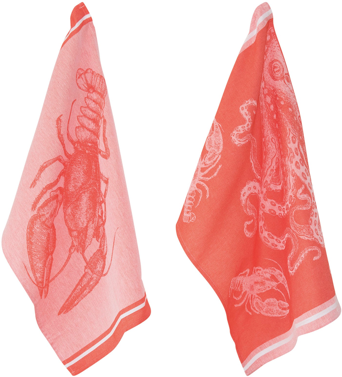 PAD Geschirrtuch "SEA" 100% Baumwolle, 50x70 cm, Motiv Meeresbewohner günstig online kaufen