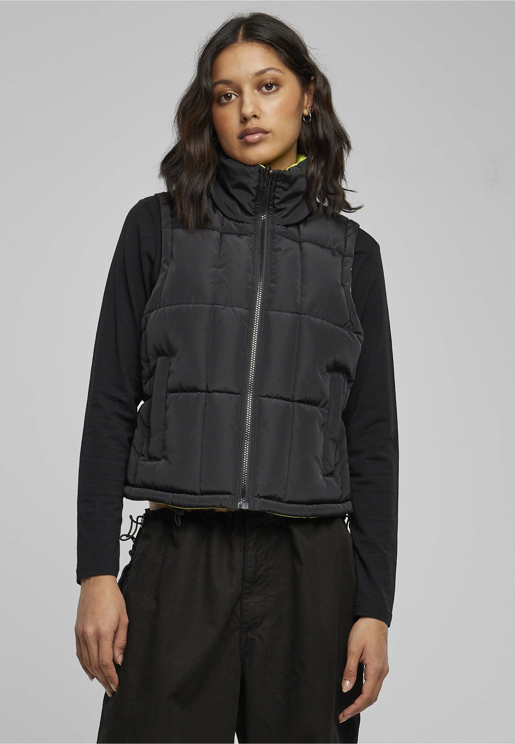 URBAN CLASSICS Steppweste »Urban Classics Damen Ladies Reversible Cropped Puffer Vest«