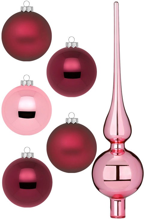 MAGIC by Inge Weihnachtsbaumkugel "Berry Kiss, Weihnachtsdeko, Christbaumschmuck", (Set, 46 St.), Christbaumkugeln aus G