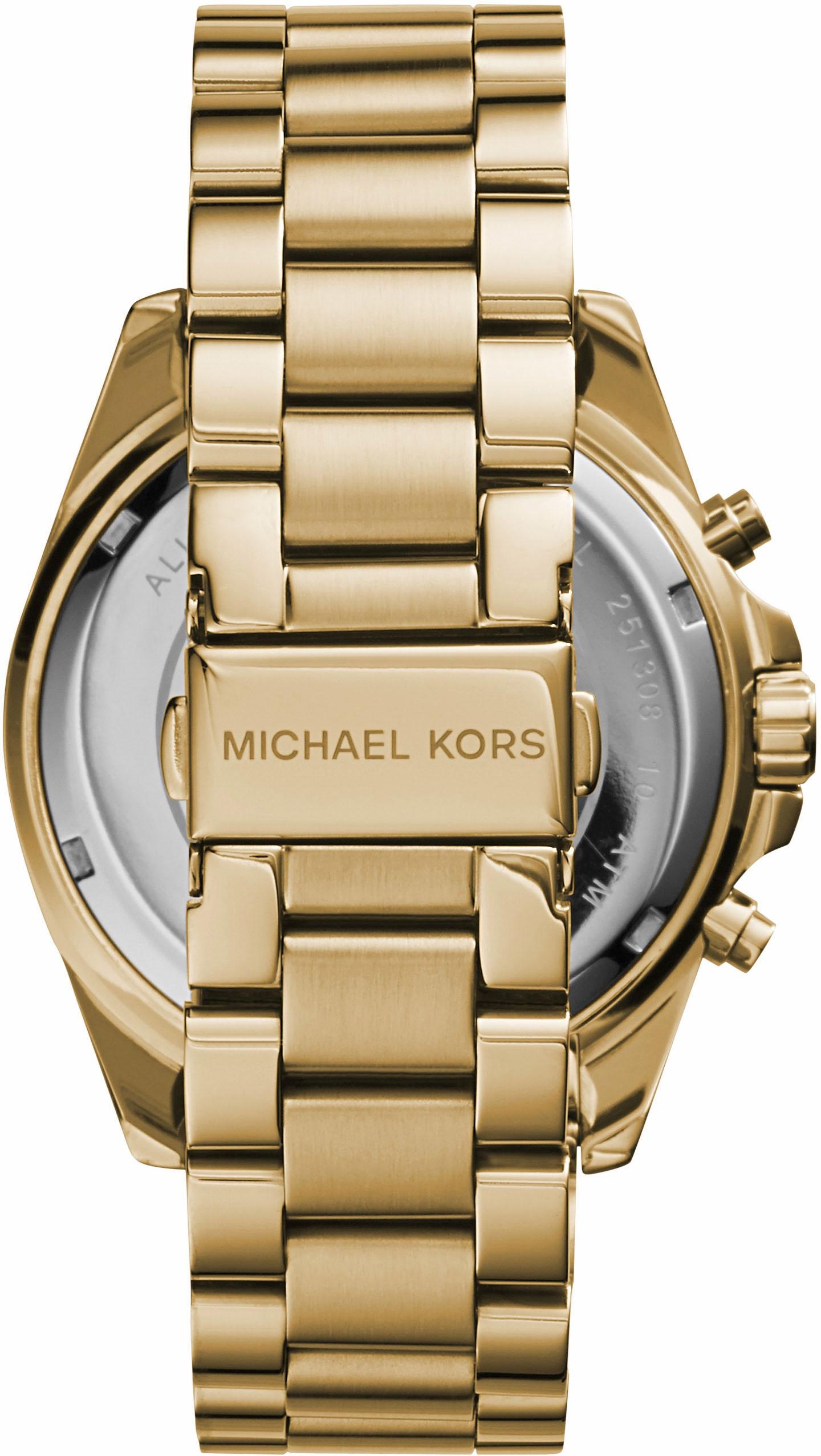 MICHAEL KORS Chronograph »BRADSHAW, MK5605«, Quarzuhr, Armbanduhr, Damenuhr, Stoppfunktion, 12/24-Std.-Anzeige