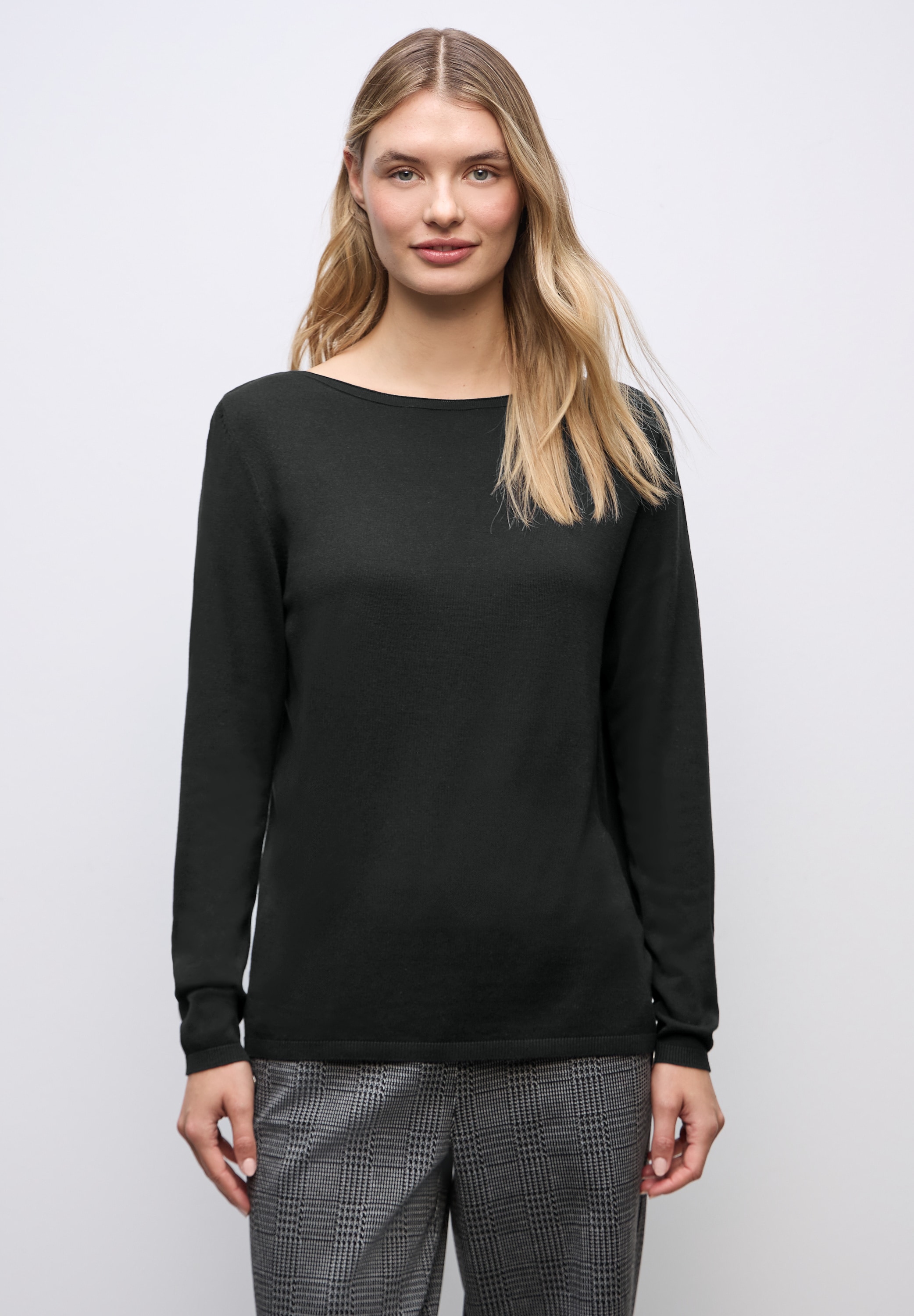 STREET ONE Strickpullover , mit U-Boot-Ausschnitt
