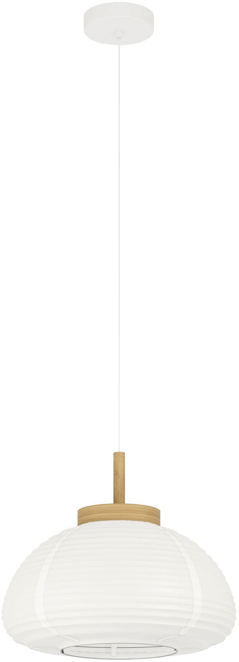 EGLO Hängeleuchte »Summerhill Hängelampe 1-fach, Japan-Stil, Metall, Holz und Papier, E27« E27 1 Stk.