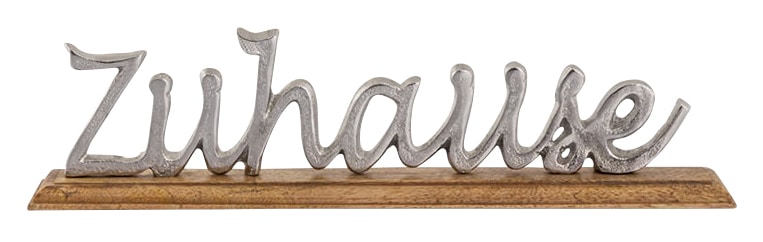 my home Deko-Schriftzug »Zuhause«, aus Metall, auf Holz bestellen | BAUR