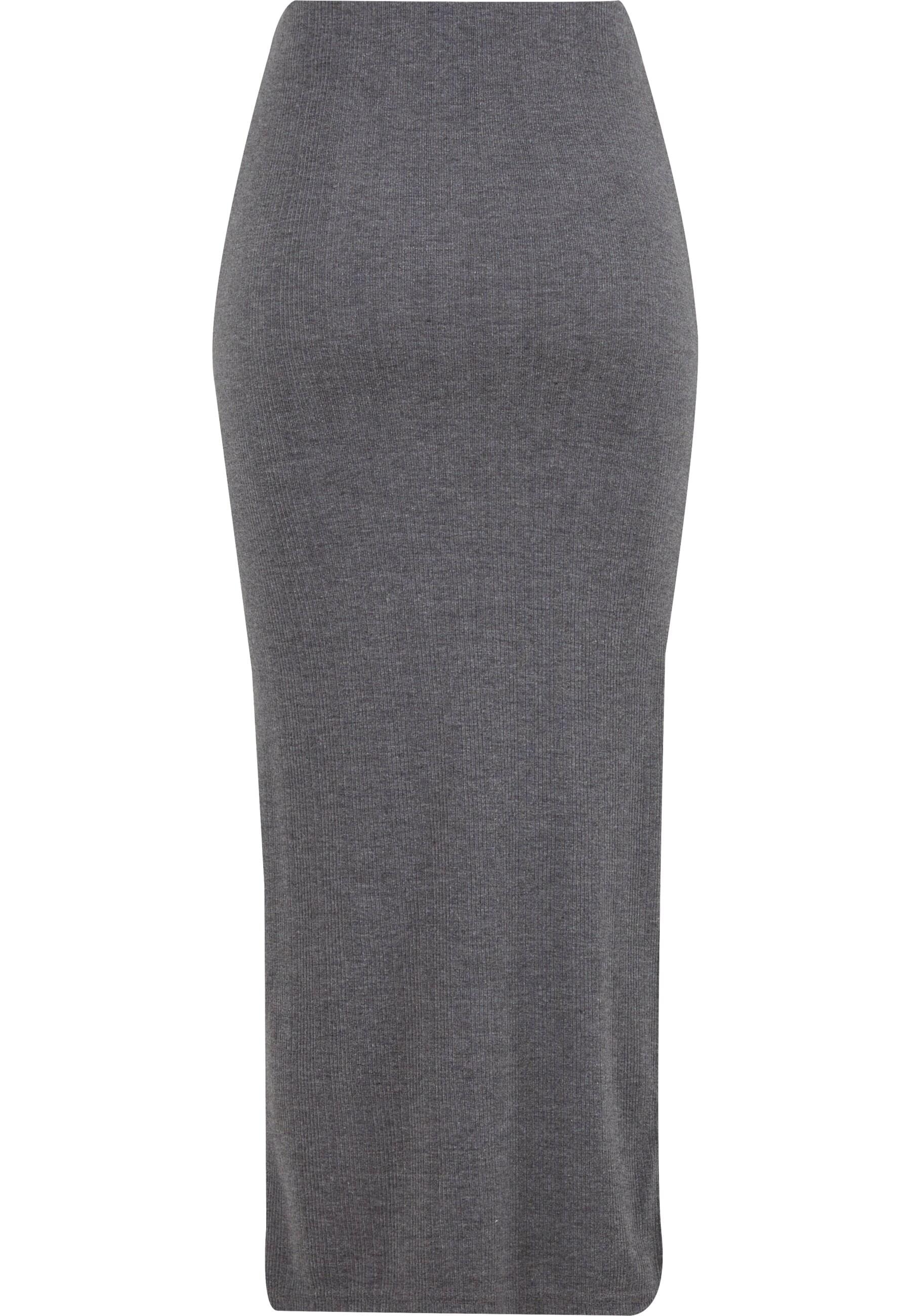 URBAN CLASSICS Sommerrock »Urban Classics Ladies Rib High Slit Skirt«, (1 tlg.)